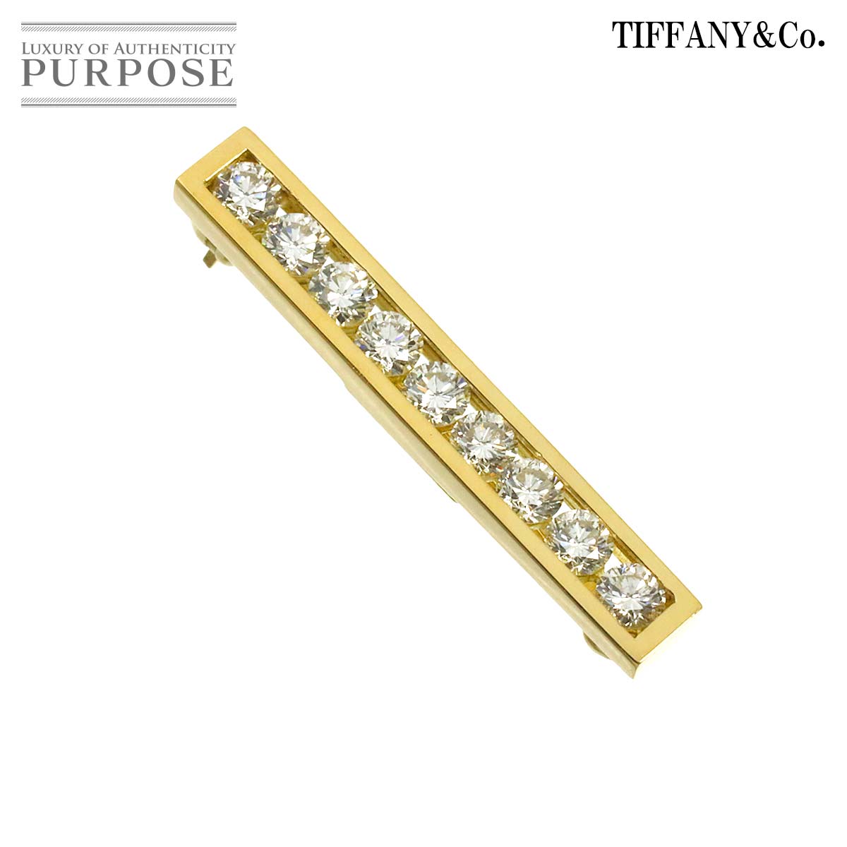 TIFFANY&Co. ダイヤ ブローチ K18 YG イエローゴールド 750 Diamond Brooch ティファニー 90317347
