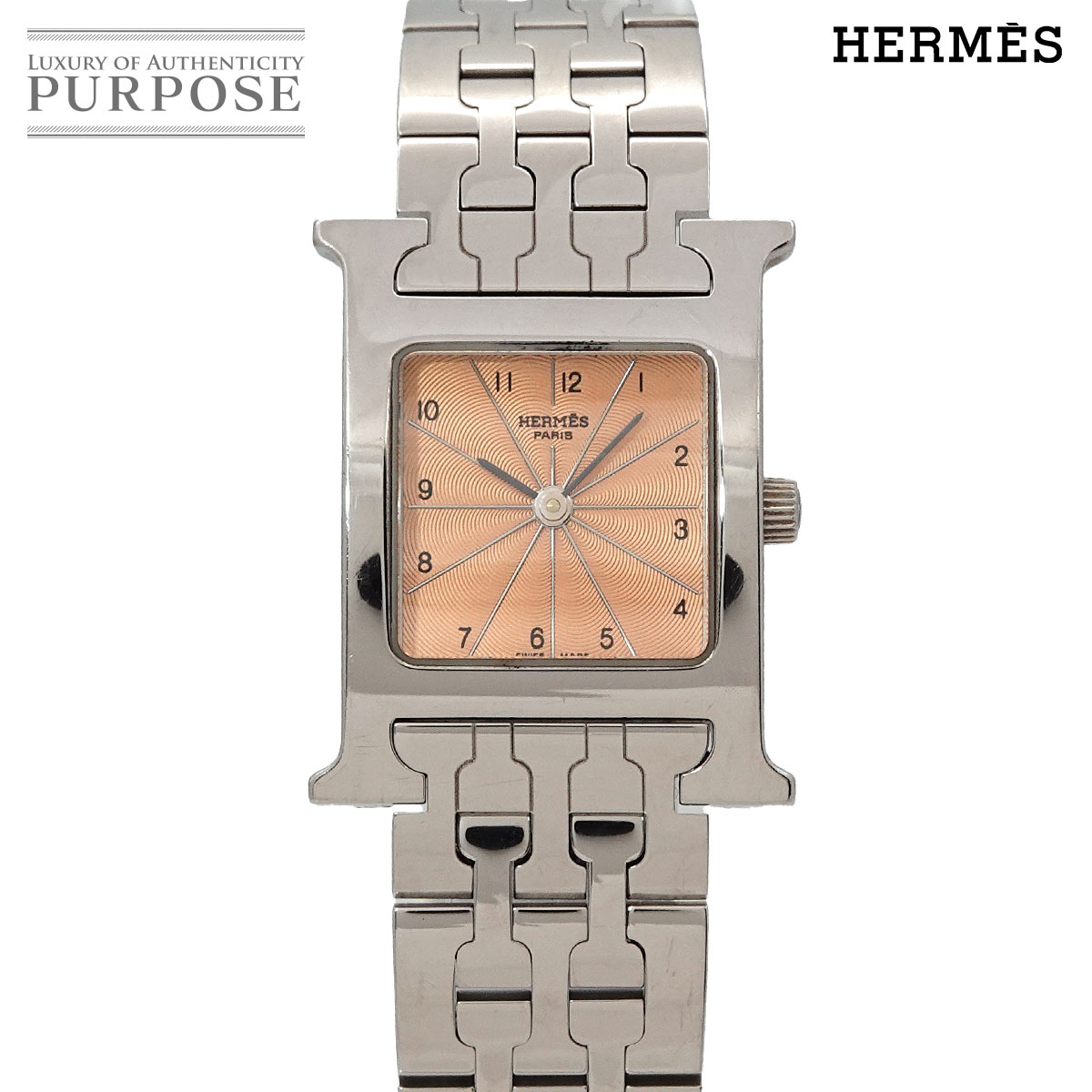HERMES Hウォッチ HH1 210 レディース 腕時計 ピンク クォーツ ウォッチ H Watch エルメス 90318700