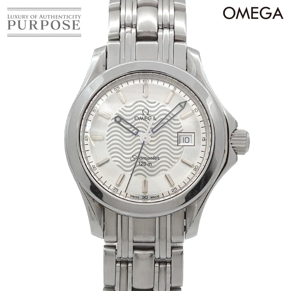 OMEGA シーマスター 120 2571 31 レディース 腕時計 デイト シルバー クォーツ ウォッチ Seamaster オメガ 90319553