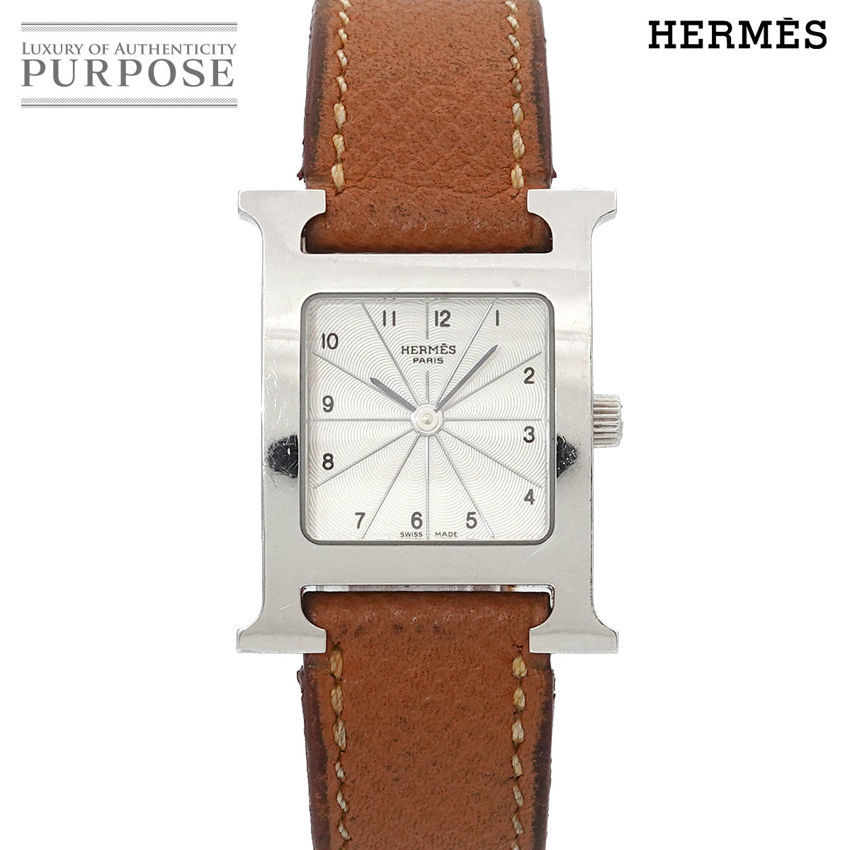 HERMES Hウォッチ HH1 210 レディース 腕時計 シルバー クォーツ ウォッチ H Watch エルメス 90322042