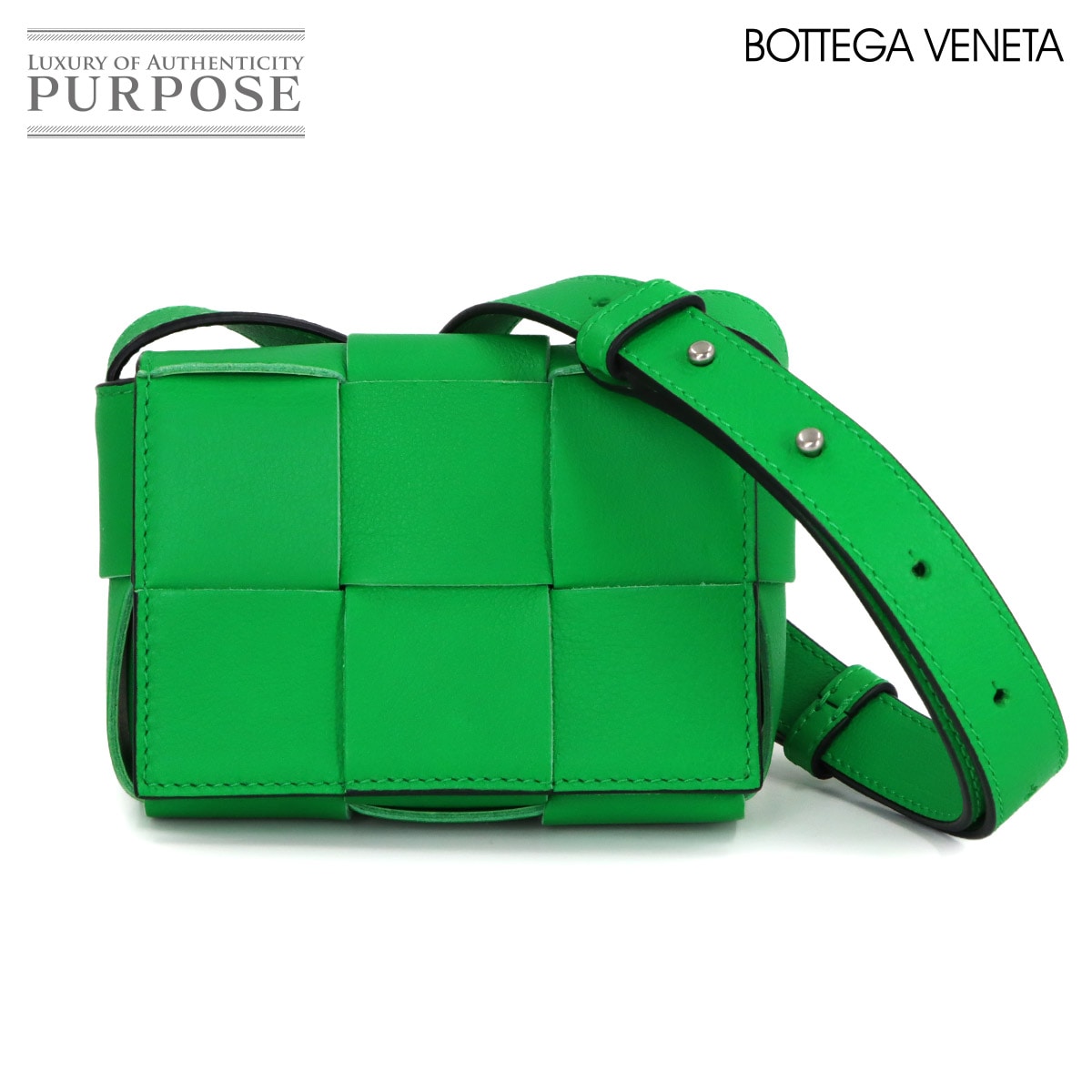 BOTTEGA VENETA イントレチャート キャンディ カセット ショルダー バッグ レザー パラキート 710139 Intrecciato Candy Cassette ボッテガ ヴェネタ 90318232