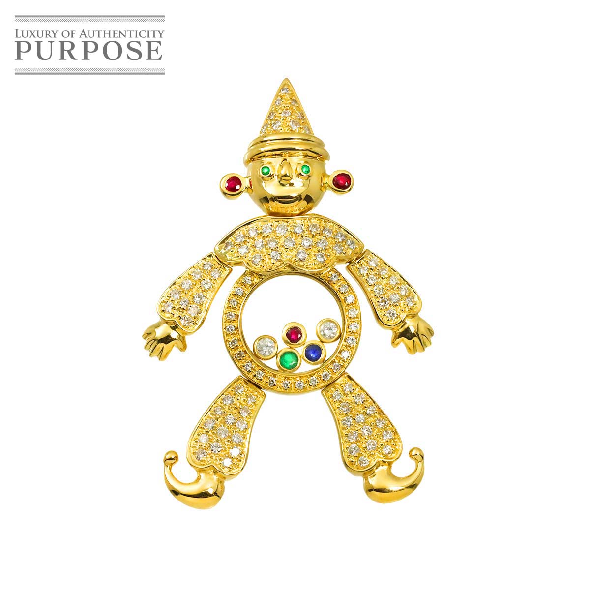 ダイヤ 1.18ct マルチストーン 0.35ct ペンダント トップ K18 YG イエローゴールド 750 Diamond Pendant Top 90316302