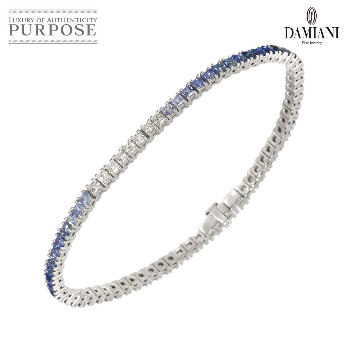 DAMIANI タイムレス クラッシコ アイスバーグ サファイヤ ダイヤ ブレスレット 18.5cm K18 WG 750 Iceberg Bracelet【証明書付き】ダミアーニ 90316898