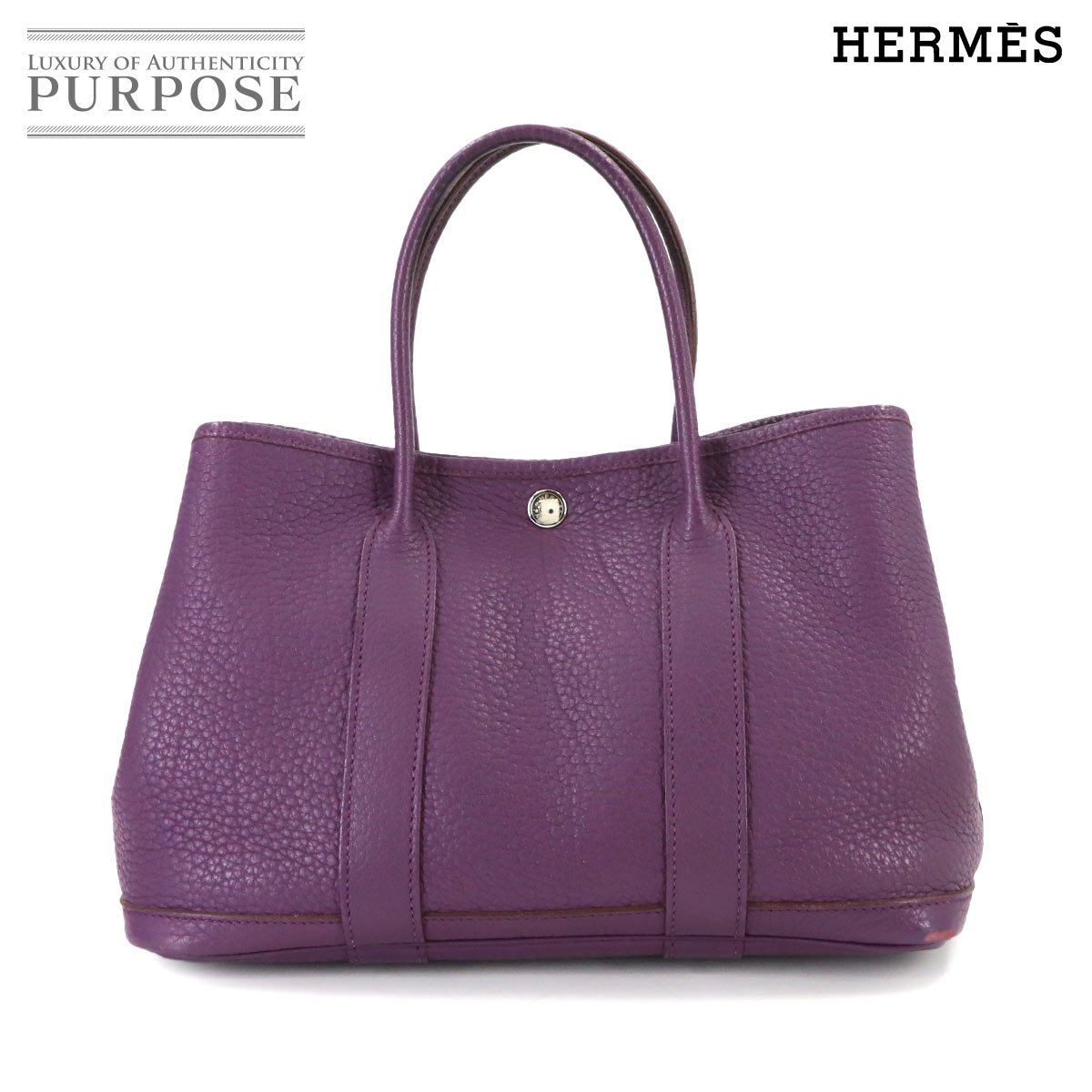 HERMES ガーデンパーティ TPM トート バッグ ネゴンダ カシス □O刻印 Garden Party TPM エルメス 90318870