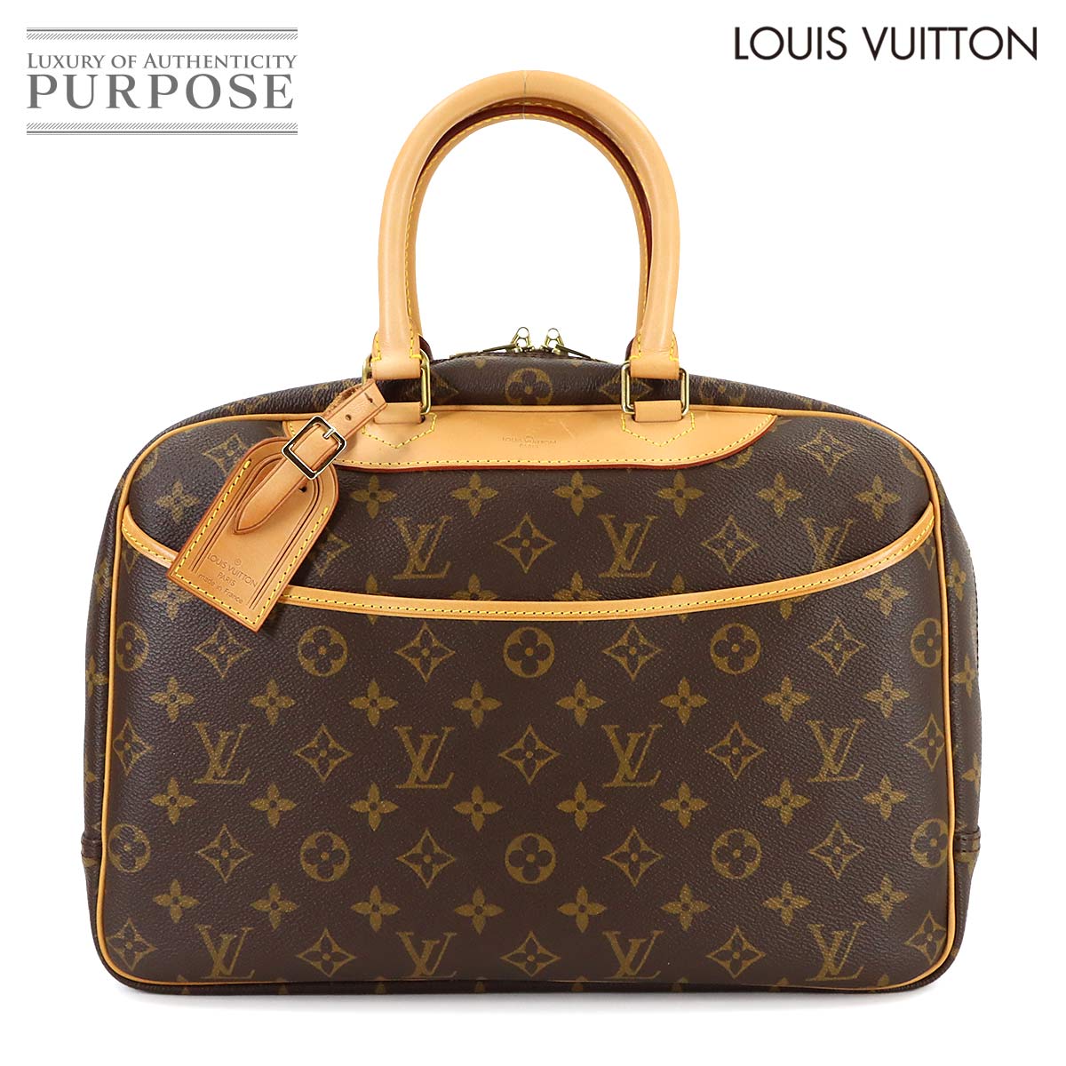 LOUIS VUITTON モノグラム ドーヴィル ハンド バッグ ブラウン M47270 Deauville Bag ルイ ヴィトン 90320625