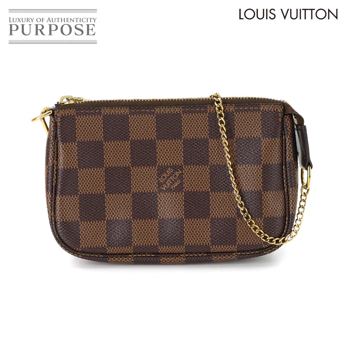 LOUIS VUITTON ダミエ ミニ ポシェット アクセソワール ハンド バッグ エベヌ N58009 Mini Pochette Accessoires ルイ ヴィトン 90320769