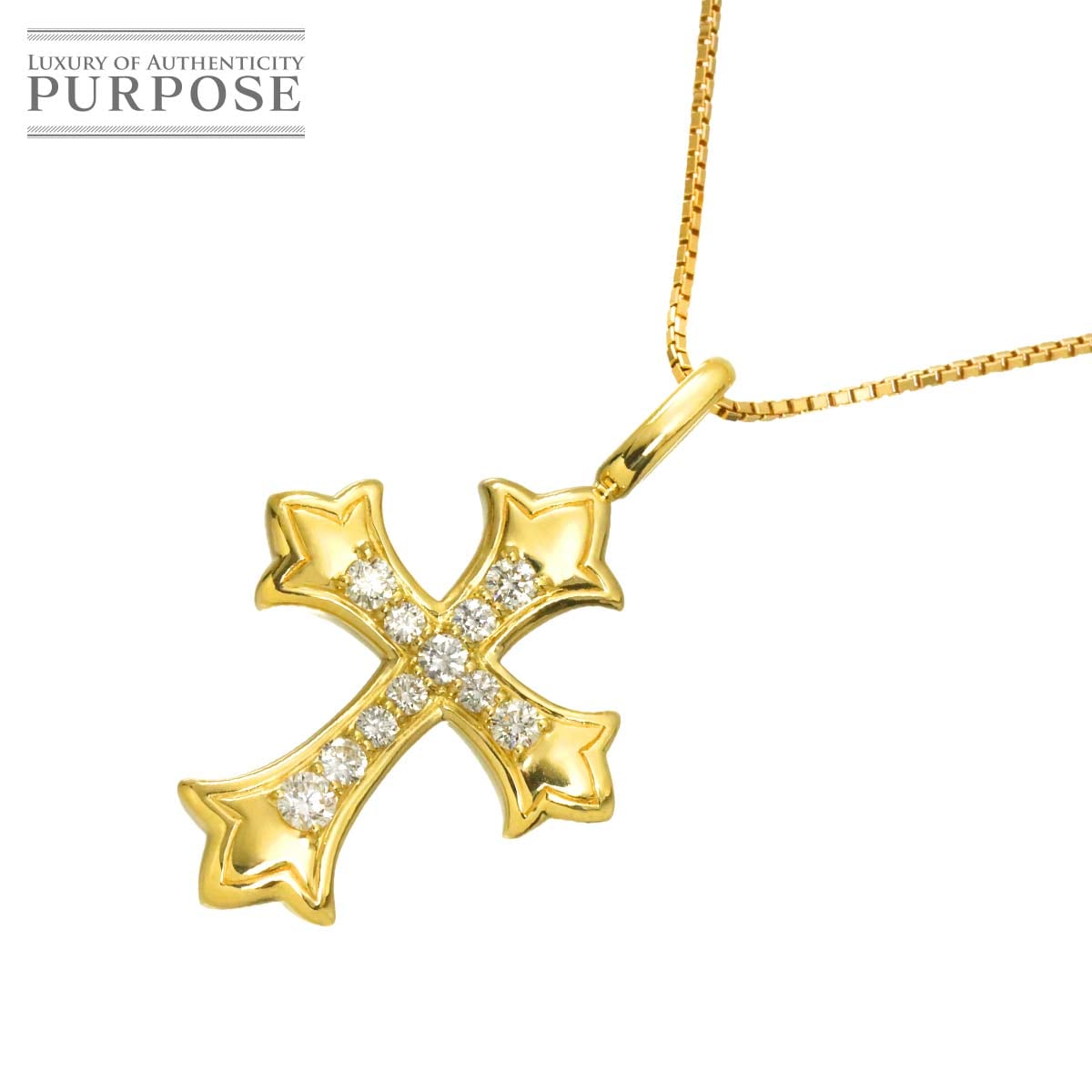 ダイヤ 0.80ct ネックレス 50cm K18 YG イエローゴールド 750 Diamond Necklace 90316250