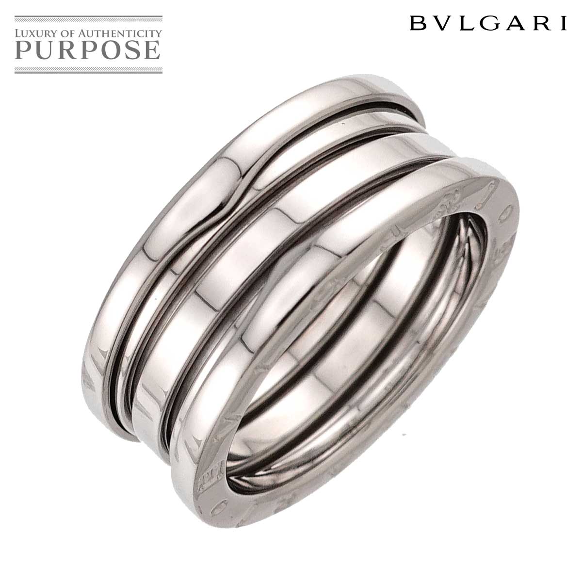BVLGARI ビーゼロワン 3バンド #58 リング K18 WG ホワイトゴールド 750 指輪 B-ZERO1 Ring ブルガリ 90315258