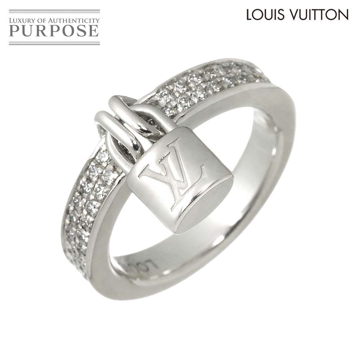 LOUIS VUITTON バーグ ロックイット #49 ダイヤ リング K18 WG ホワイトゴールド 750 指輪 Lockit Ring ルイ ヴィトン 90315503