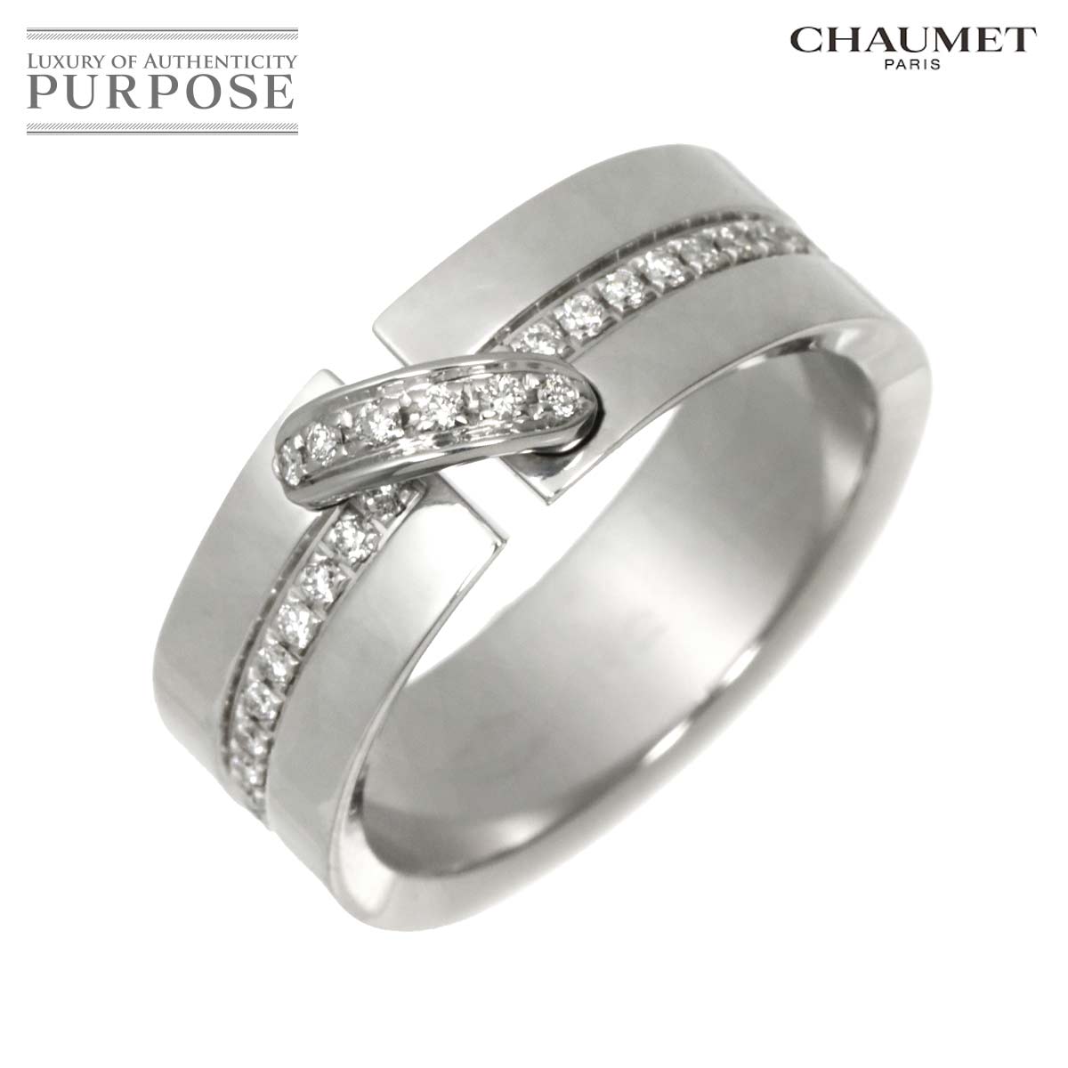 CHAUMET リアン #52 リング ダイヤ K18 WG ホワイトゴールド 750 指輪 Liens Ring 【証明書付き】ショーメ 90316494