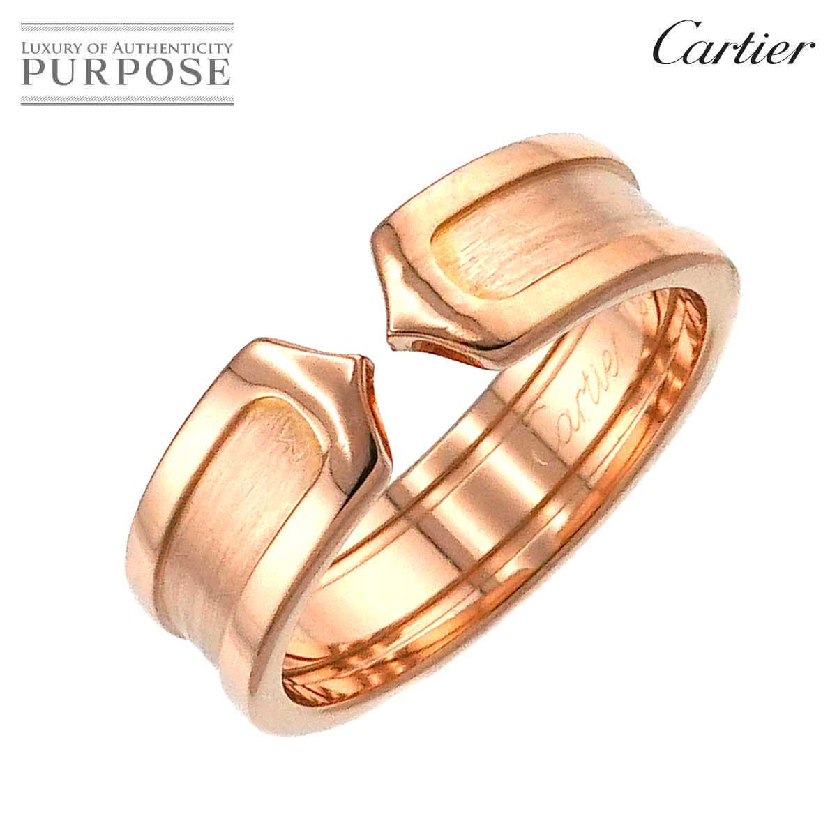Cartier C2 スモール SM #58 リング K18 PG ピンクゴールド 750 指輪 2C Ring カルティエ 90318559