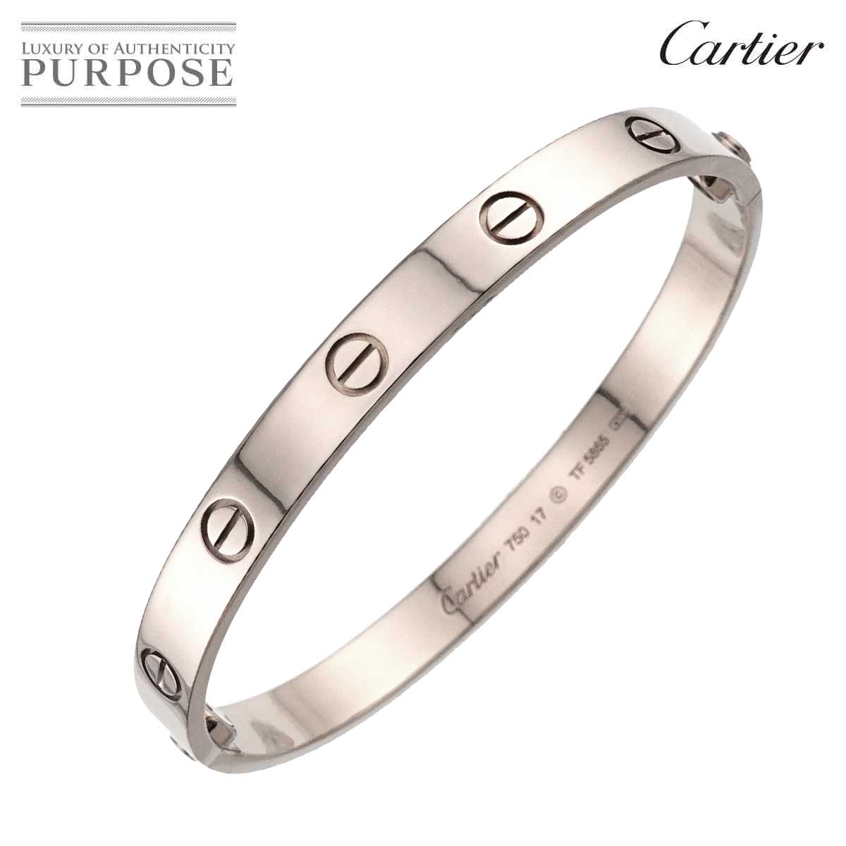 Cartier ラブ ブレス #17 K18 WG ホワイトゴールド 750 ブレスレット バングル Love Bracelet【証明書付き】 カルティエ 90319480