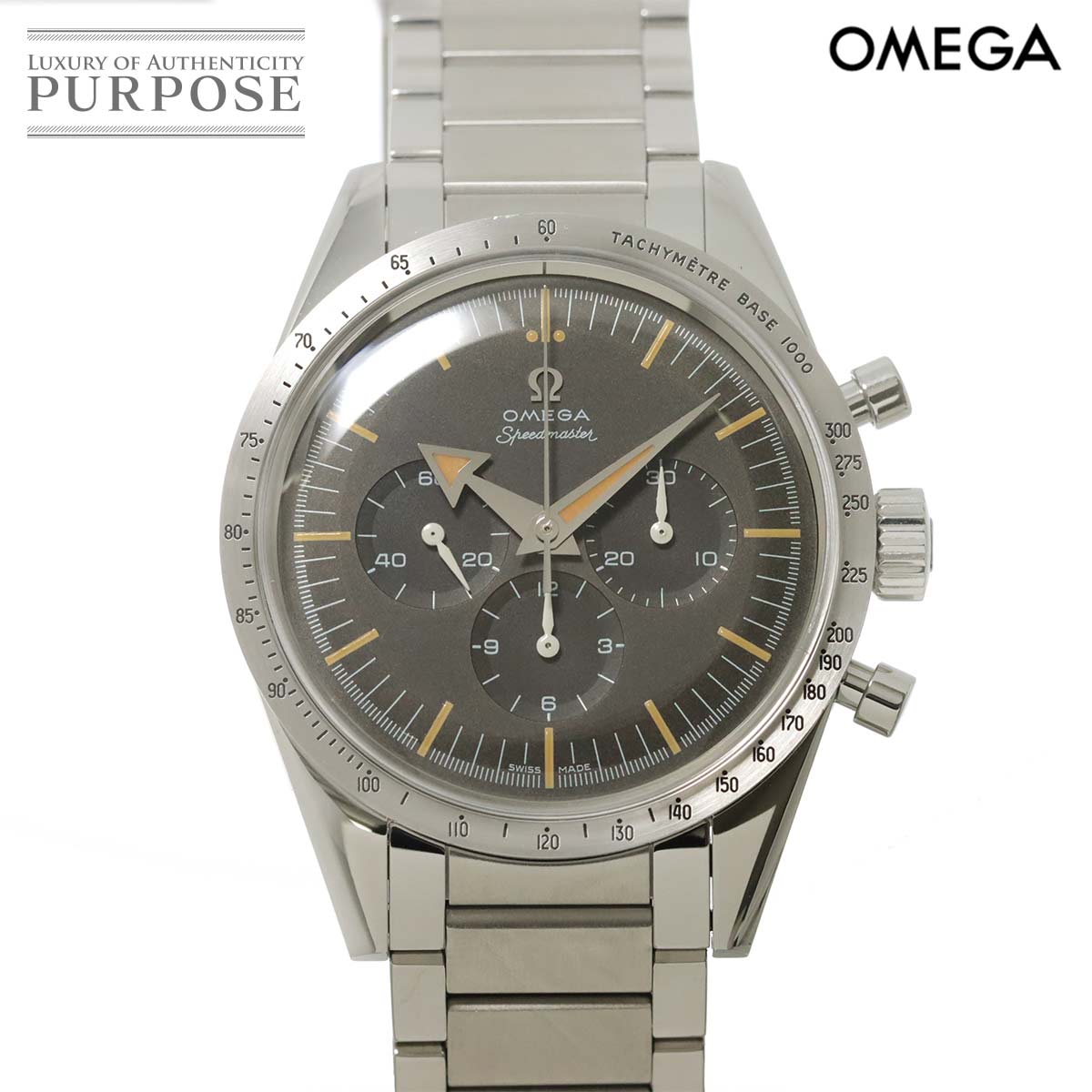 OMEGA スピードマスター1957 トリロジー 311 10 39 30 01 001 世界限定3557本 クロノグラフ メンズ 腕時計 ブラック 手巻き オメガ 90315904