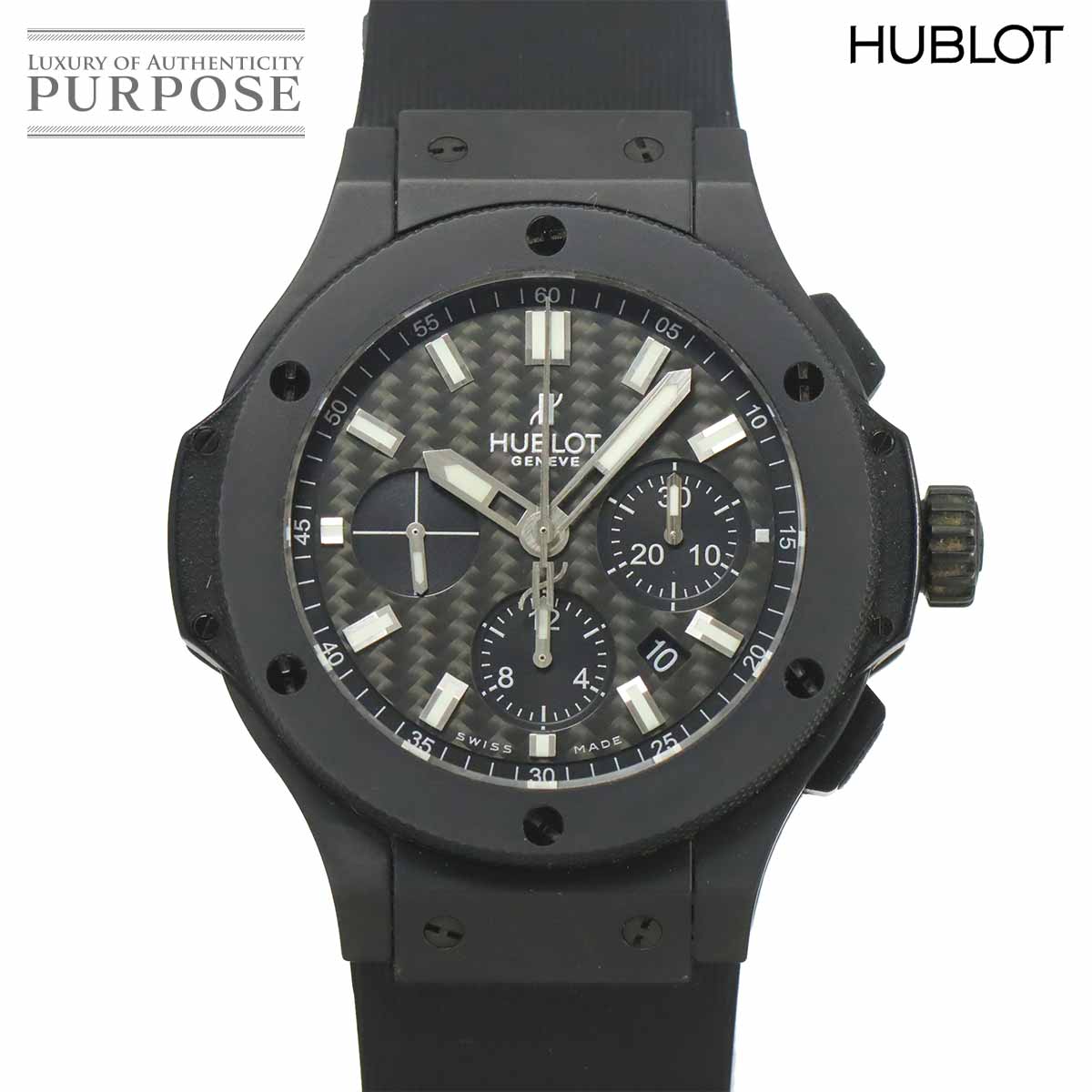 HUBLOT ビッグバン エボリューション ブラックマジック 301 CI 1770 RX クロノグラフ メンズ 腕時計 デイト ブラック オートマ 自動巻き ウォッチ Big Bang ウブロ 90321463