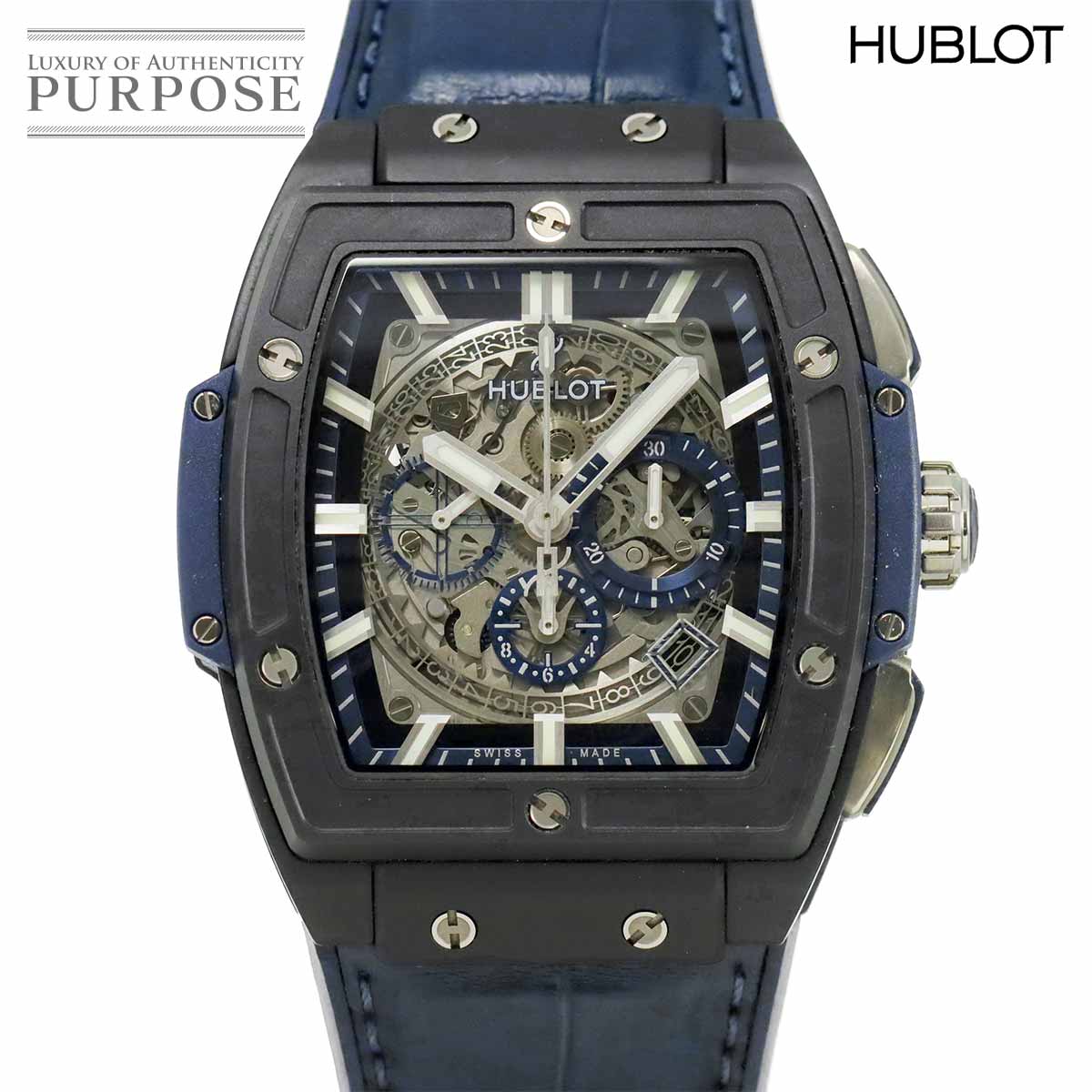 HUBLOT スピリット オブ ビッグバン 601 CI 7170 LR クロノグラフ メンズ 腕時計 デイト スケルトン オートマ 自動巻き ウォッチ Big Bang ウブロ 90321484