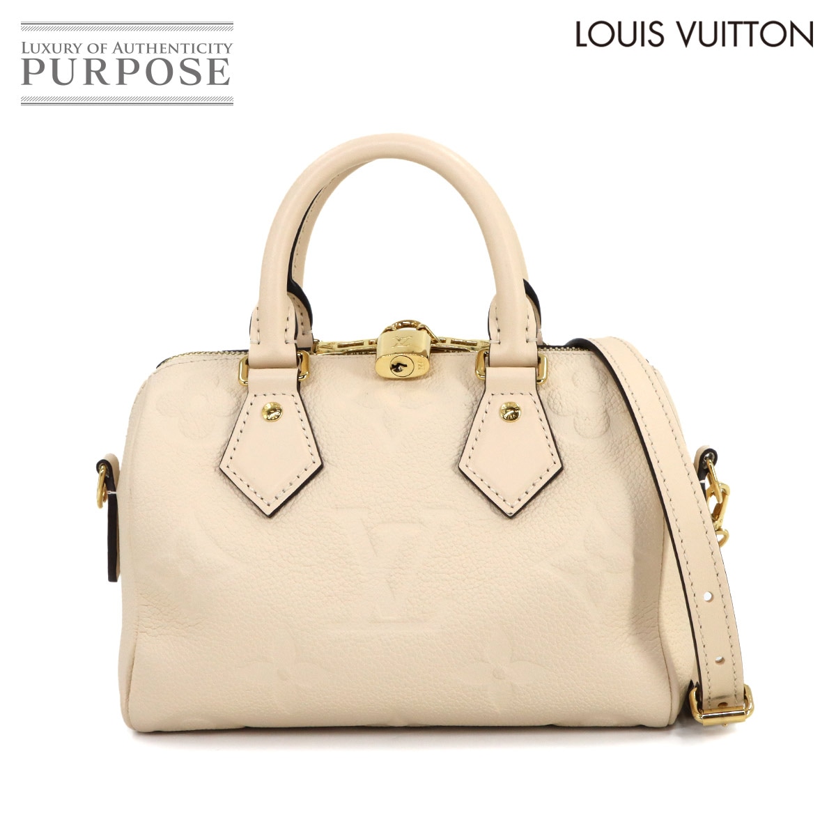 LOUIS VUITTON モノグラム アンプラント スピーディ バンドリエール 20 2way ハンド ショルダー バッグ クレーム M58954 RFID Speedy Bandouliere 20 ルイ ヴィトン 90318280