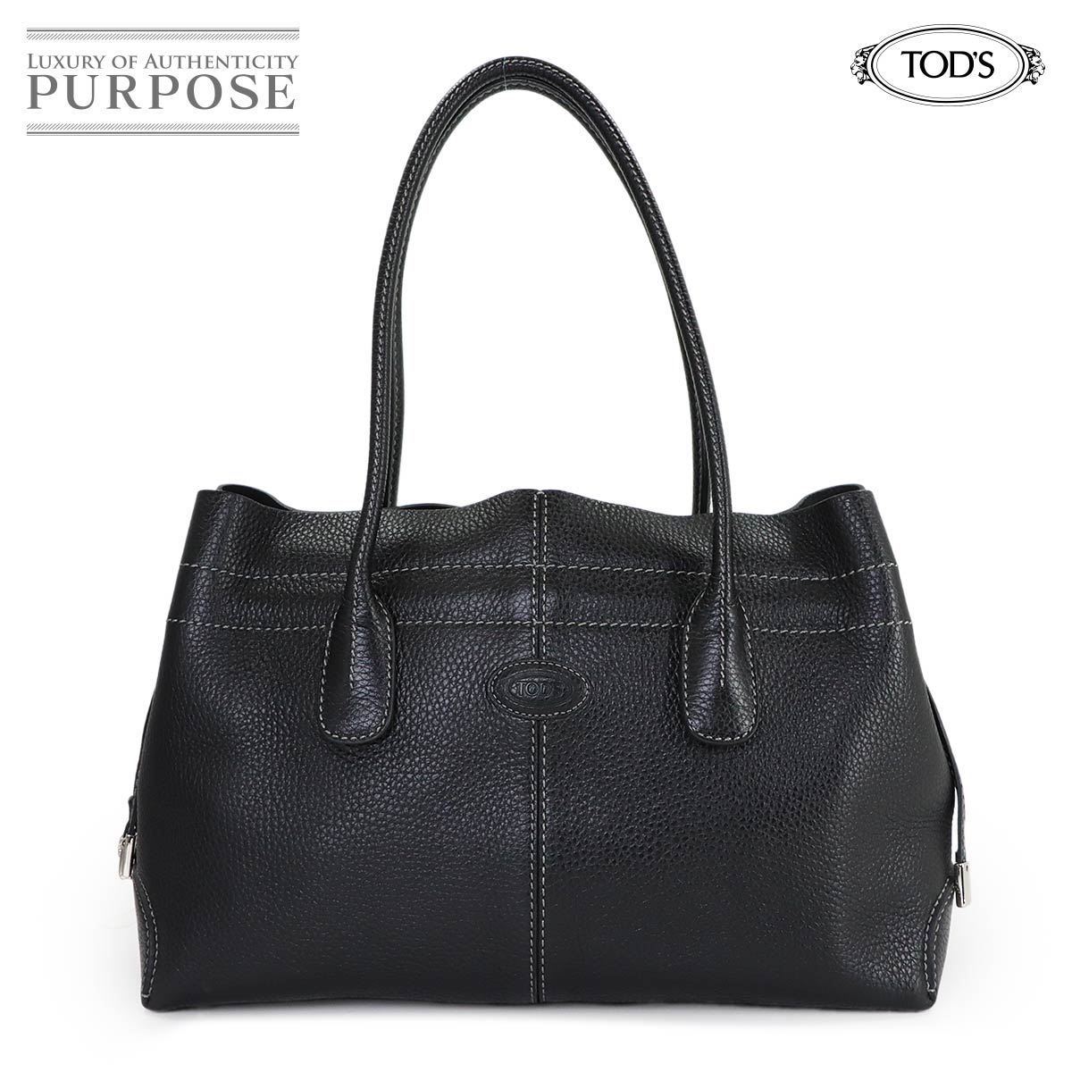 TOD'S Restyled D Bag ディー トート バッグ レザー ブラック シルバー 金具 D Bag トッズ 90318874