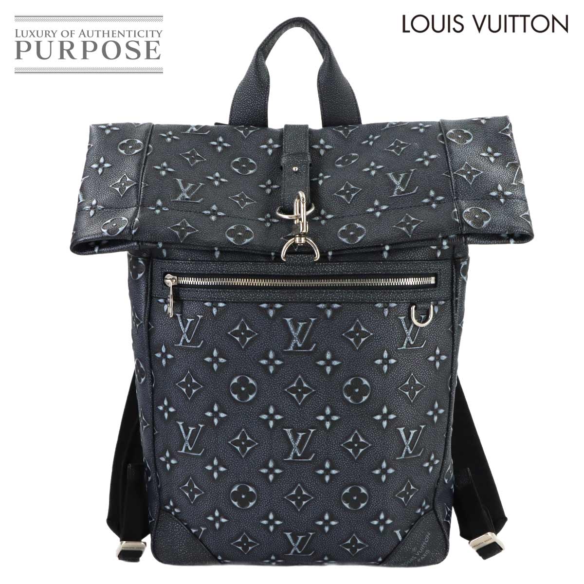 LOUIS VUITTON モノグラム デボス ロール トップ バックパック リュックサック グレー M21359 RFID Roll Top Backpack ルイ ヴィトン 90319745