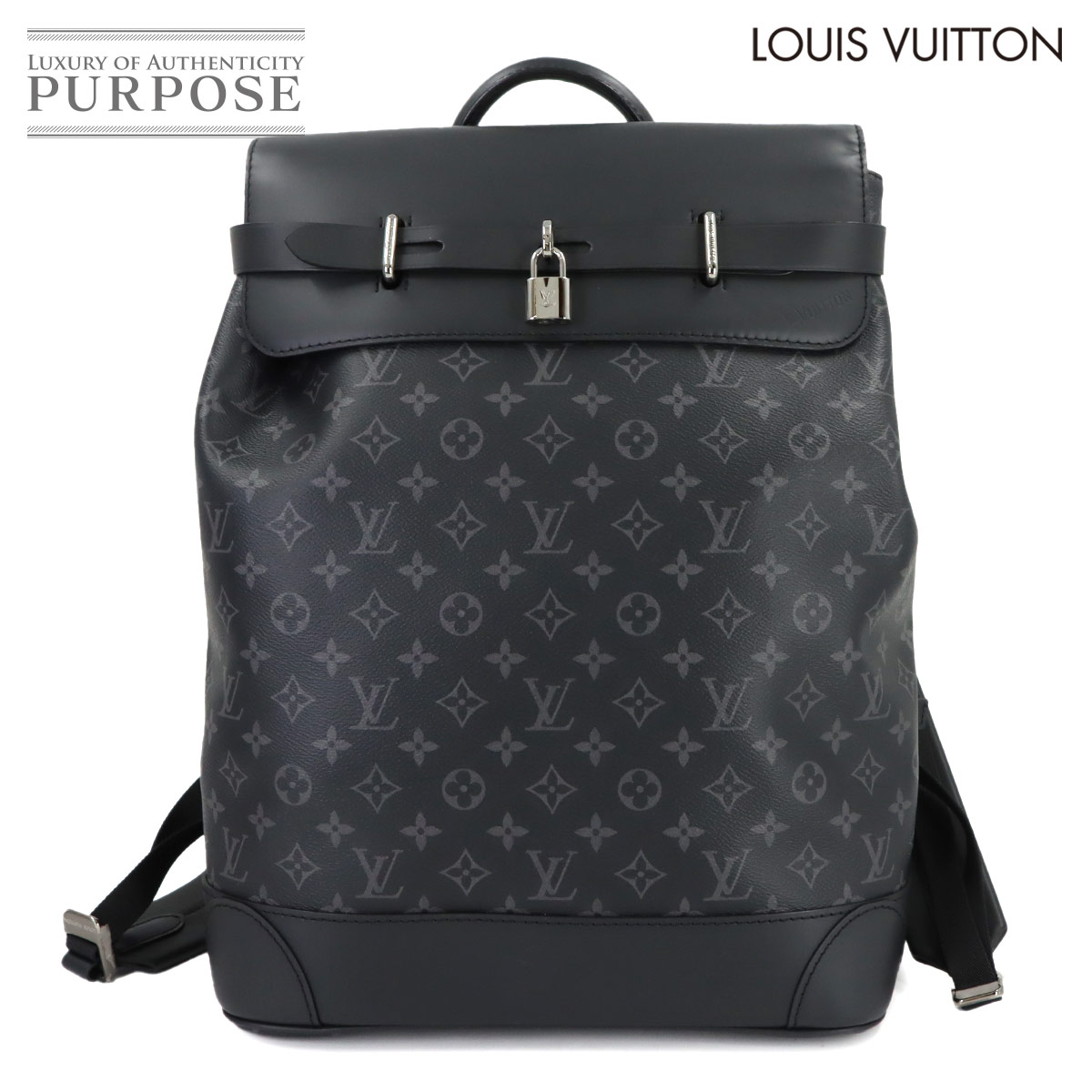 LOUIS VUITTON モノグラム エクリプス スティーマー バックパック リュックサック ブラック M44052 Steaner Backpack ルイ ヴィトン 90319746