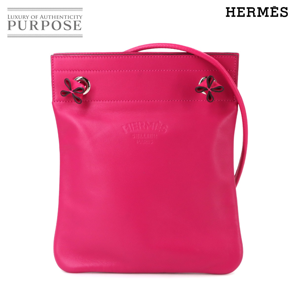 HERMES アリーヌ ミニ ショルダー バッグ スイフト ローズメキシコ Y刻印 シルバー 金具 Aline Mini エルメス 90319754