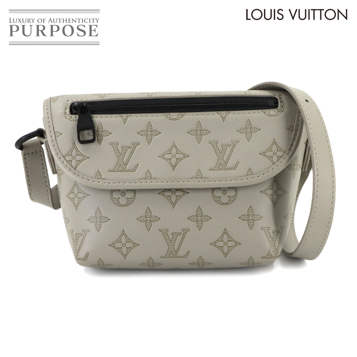 LOUIS VUITTON モノグラム シャドウ パルス ウエアラブル ウォレット ショルダー バッグ レザー サンド M14794 RFID Pulse Wearable Wallet ルイ ヴィトン 90319767