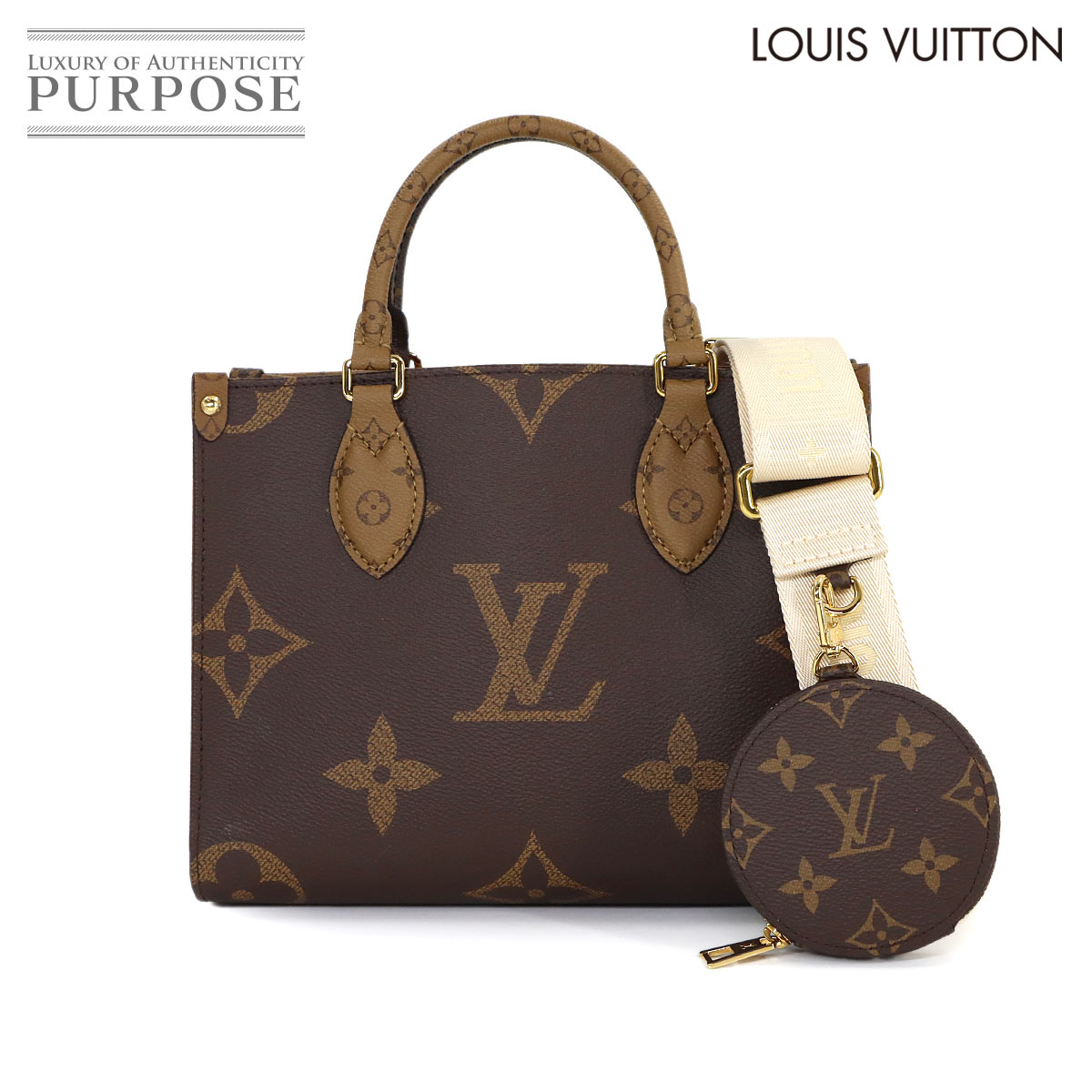 LOUIS VUITTON モノグラム ジャイアント オンザゴー PM 2way ハンド ショルダー バッグ M46373 RFID Onthego PM ルイ ヴィトン 90320098
