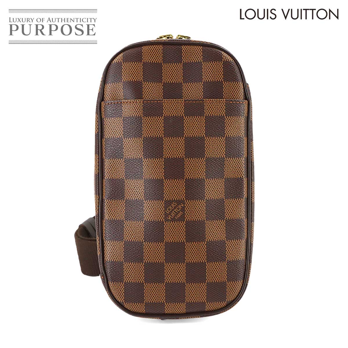 LOUIS VUITTON ダミエ ポシェット ガンジュ パーソナル SPO ボディ バッグ エベヌ N48048 Pochette Gange ルイ ヴィトン 90320779