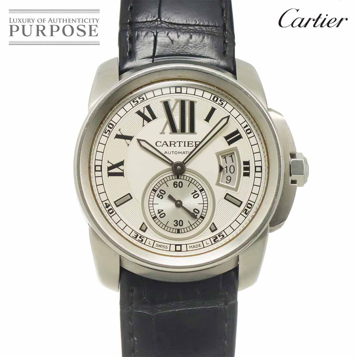 Cartier カリブル ドゥ カルティエ W7100037 メンズ 腕時計 デイト シルバー オートマ 自動巻き ウォッチ カルティエ 90321790