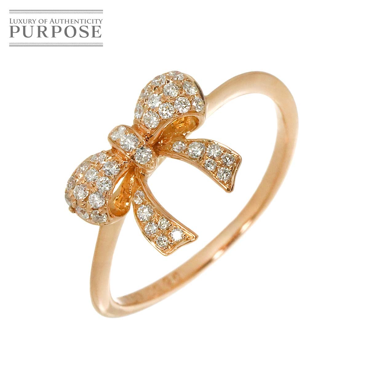 リング 10.5号 ダイヤ 0.20ct K18 PG ピンクゴールド 750 指輪 Diamond Ring 90309506