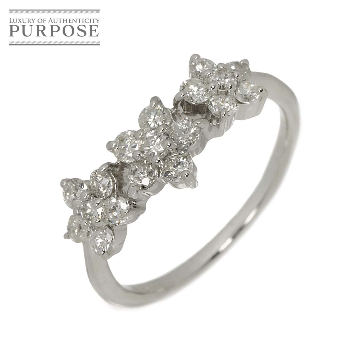 リング 12号 ダイヤ 0.70ct K18 WG ホワイトゴールド 750 指輪 Diamond Ring 90315986