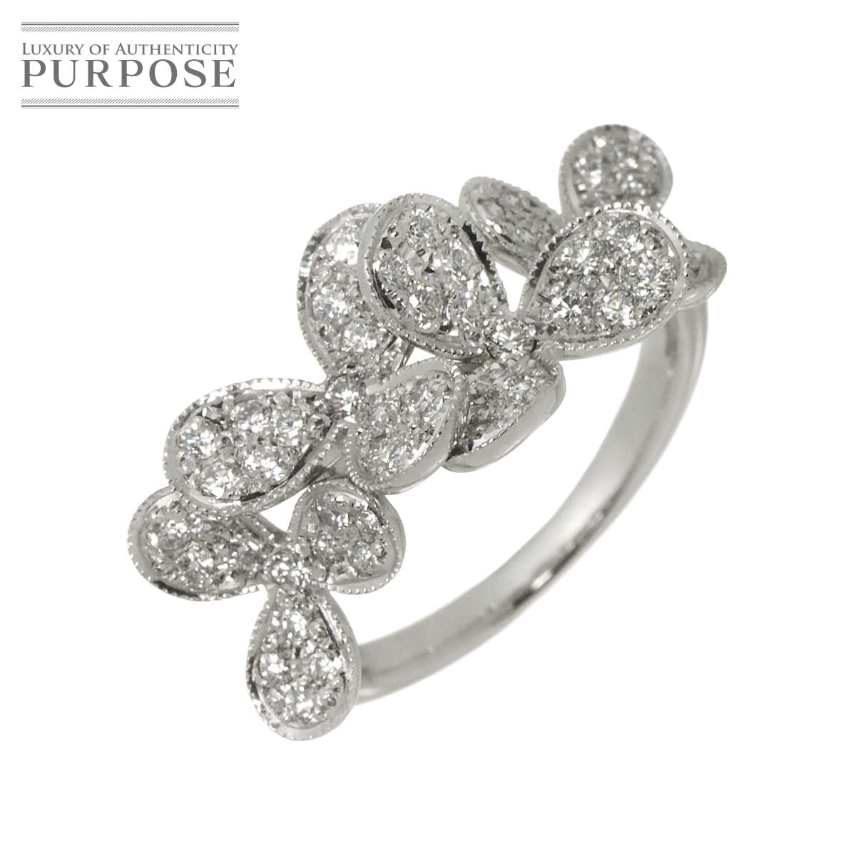 リング 11号 ダイヤ 0.62ct K18 WG ホワイトゴールド 750 指輪 Diamond Ring 90317585