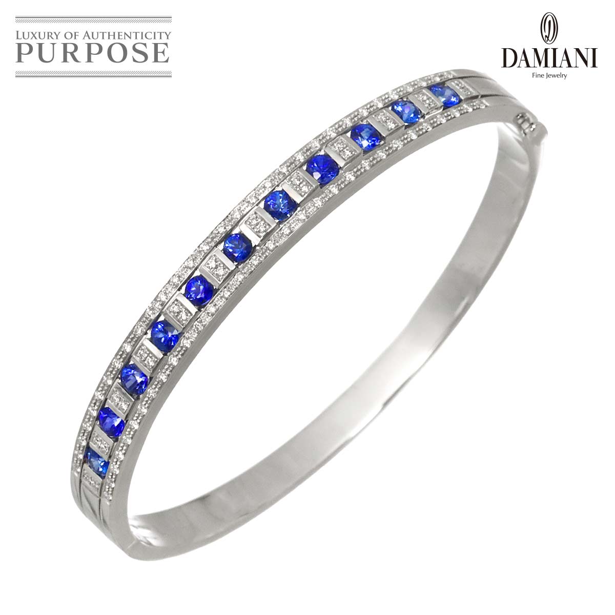 DAMIANI ベルエポック サファイヤ ダイヤ ブレスレット #L 17cm K18 WG 750 Belle Epoque Bracelet【証明書付き】ダミアーニ 90318975