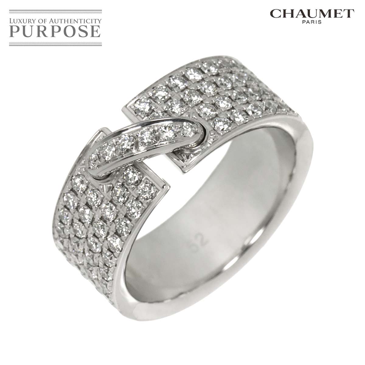 CHAUMET リアン #52 リング ダイヤ K18 WG ホワイトゴールド 750 指輪 Liens Ring ショーメ 90315494