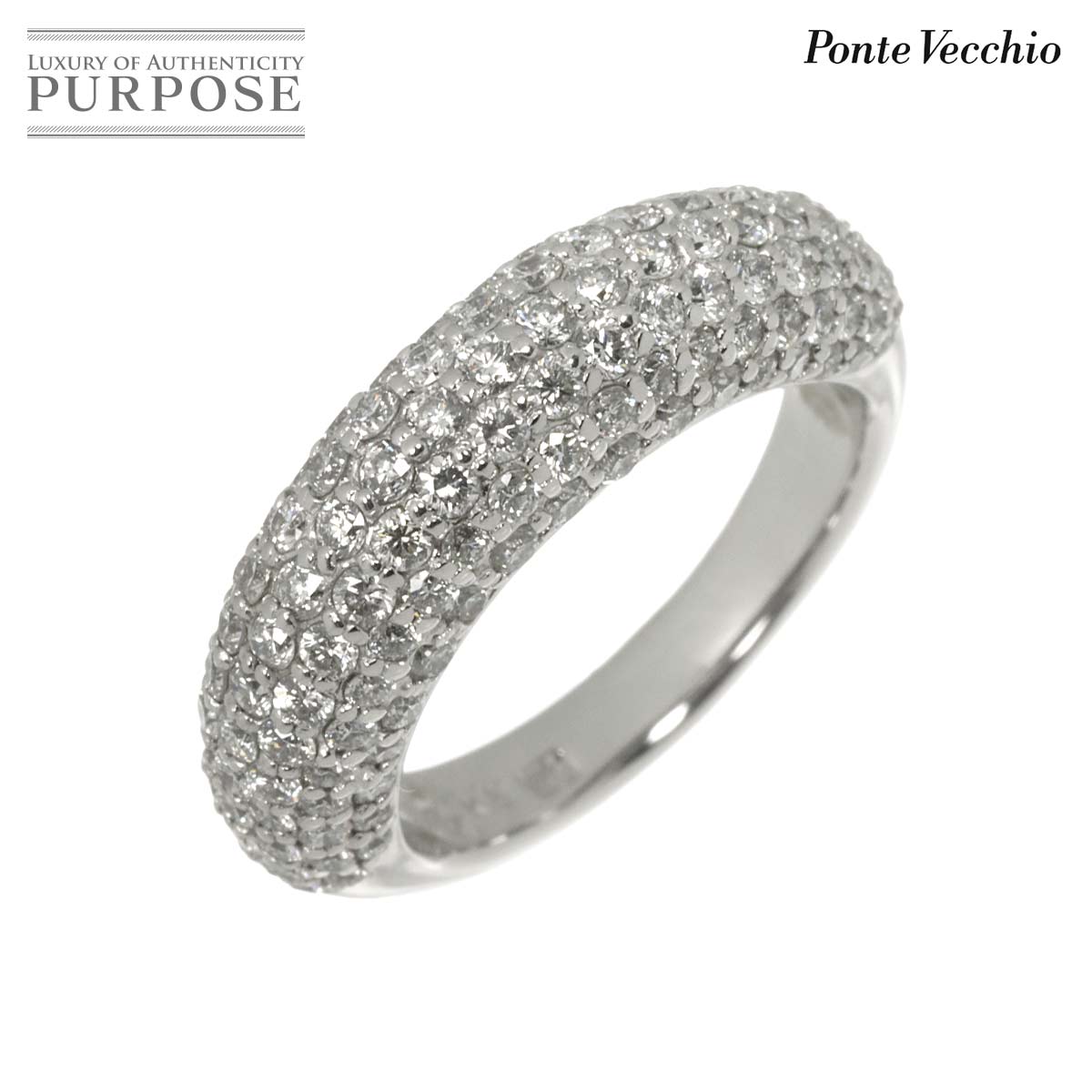 Ponte Vecchio 9.5号 リング ダイヤ 1.70ct K18 WG ホワイトゴールド 750 指輪 Diamond Ring ポンテヴェキオ 90315595