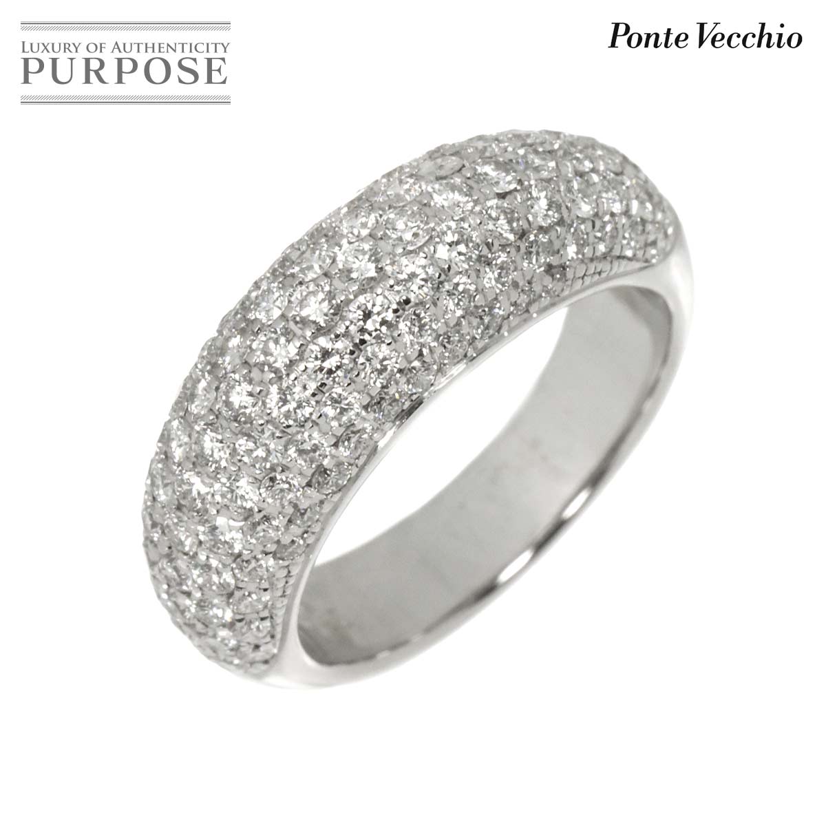 Ponte Vecchio 8.5号 リング ダイヤ 1.31ct K18 WG ホワイトゴールド 750 指輪 Diamond Ring ポンテヴェキオ 90317338