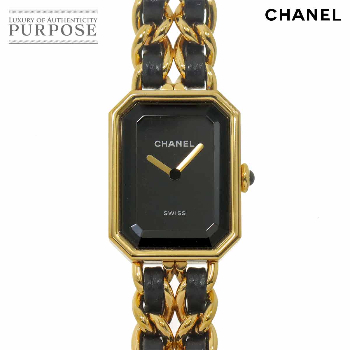 CHANEL プルミエール Mサイズ H6951 現行モデル レディース 腕時計 ブラック ゴールド クォーツ ウォッチ Premiere シャネル 90311063