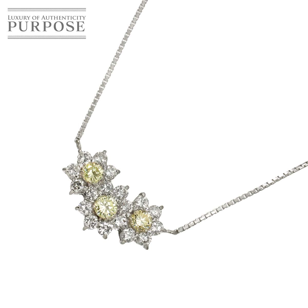 ダイヤ 1.00ct ネックレス 42cm Pt プラチナ Diamond Necklace 90319266