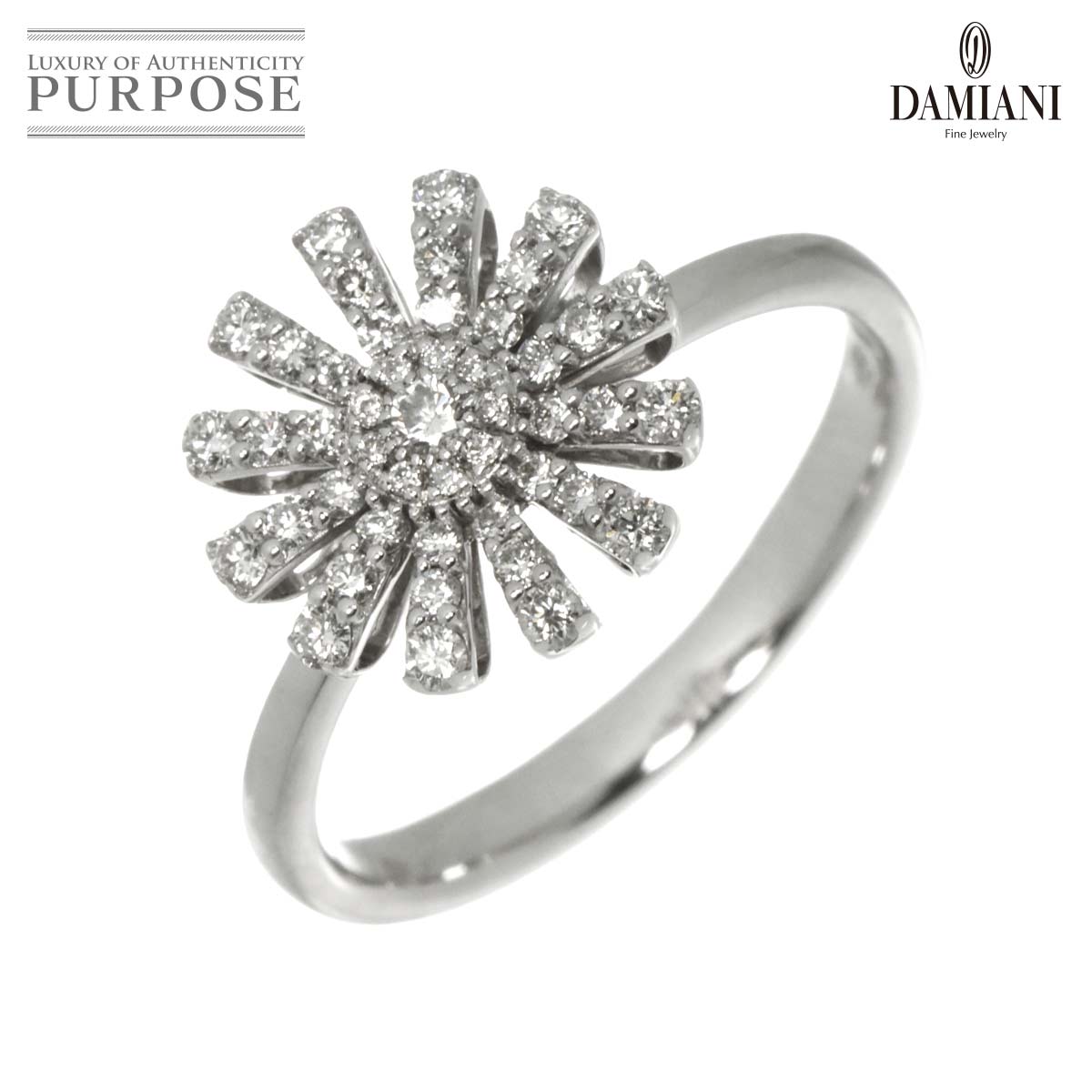 DAMIANI マルゲリータ 13号 リング ダイヤ K18 WG ホワイトゴールド 750 指輪 MARGHERITA Ring ダミアーニ 90315767