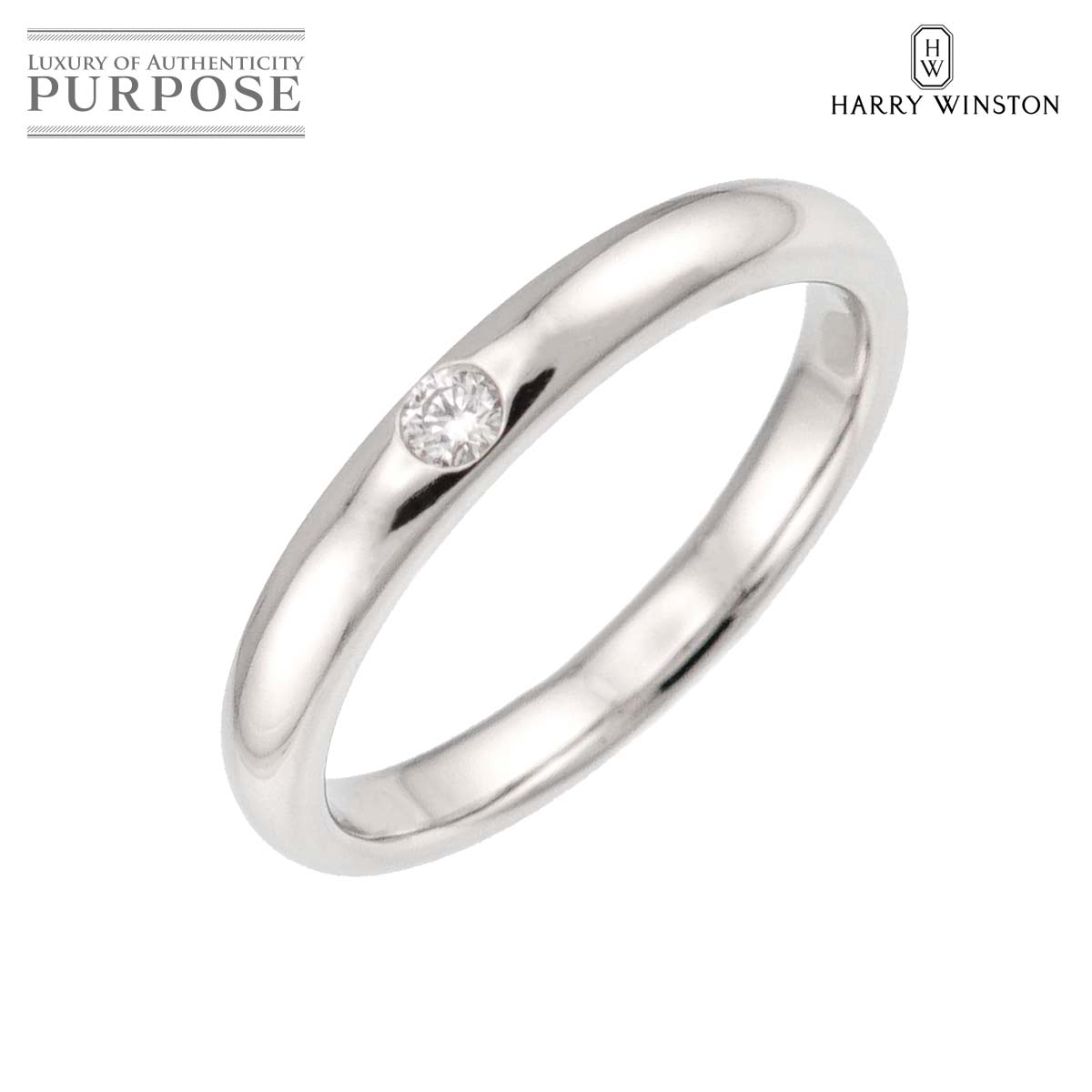 HARRY WINSTON ラウンド 12号 リング ダイヤ Pt プラチナ 指輪 Diamond Ring【証明書付き】ハリーウィンストン 90318778