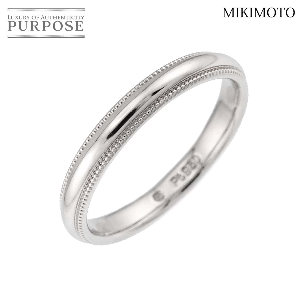 MIKIMOTO ミルグレイン 6号 リング Pt プラチナ 指輪 Ring ミキモト 90318791