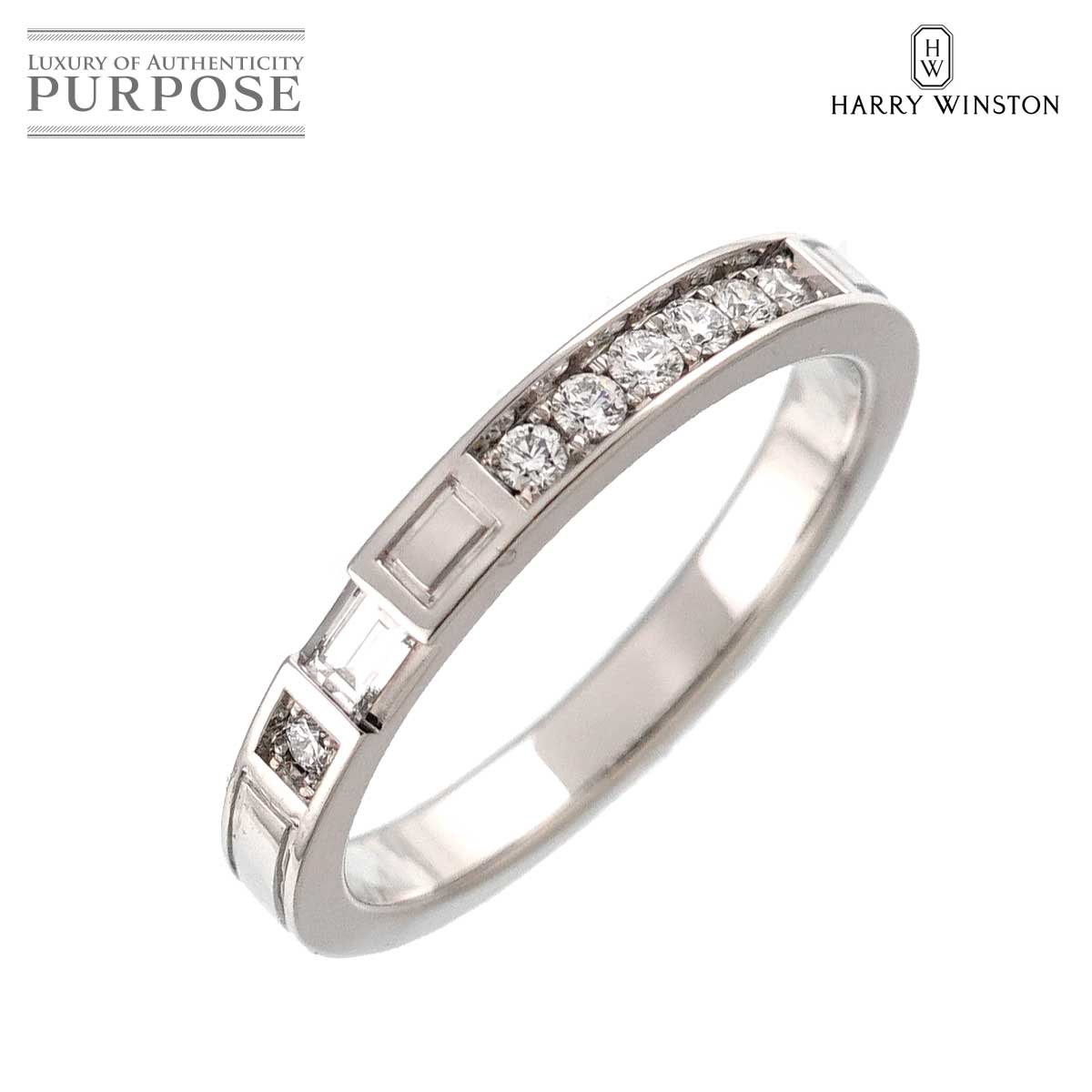 HARRY WINSTON トラフィック アクセント 17.5号 リング ダイヤ Pt プラチナ 指輪 Traffic accent Ring ハリーウィンストン 90318798