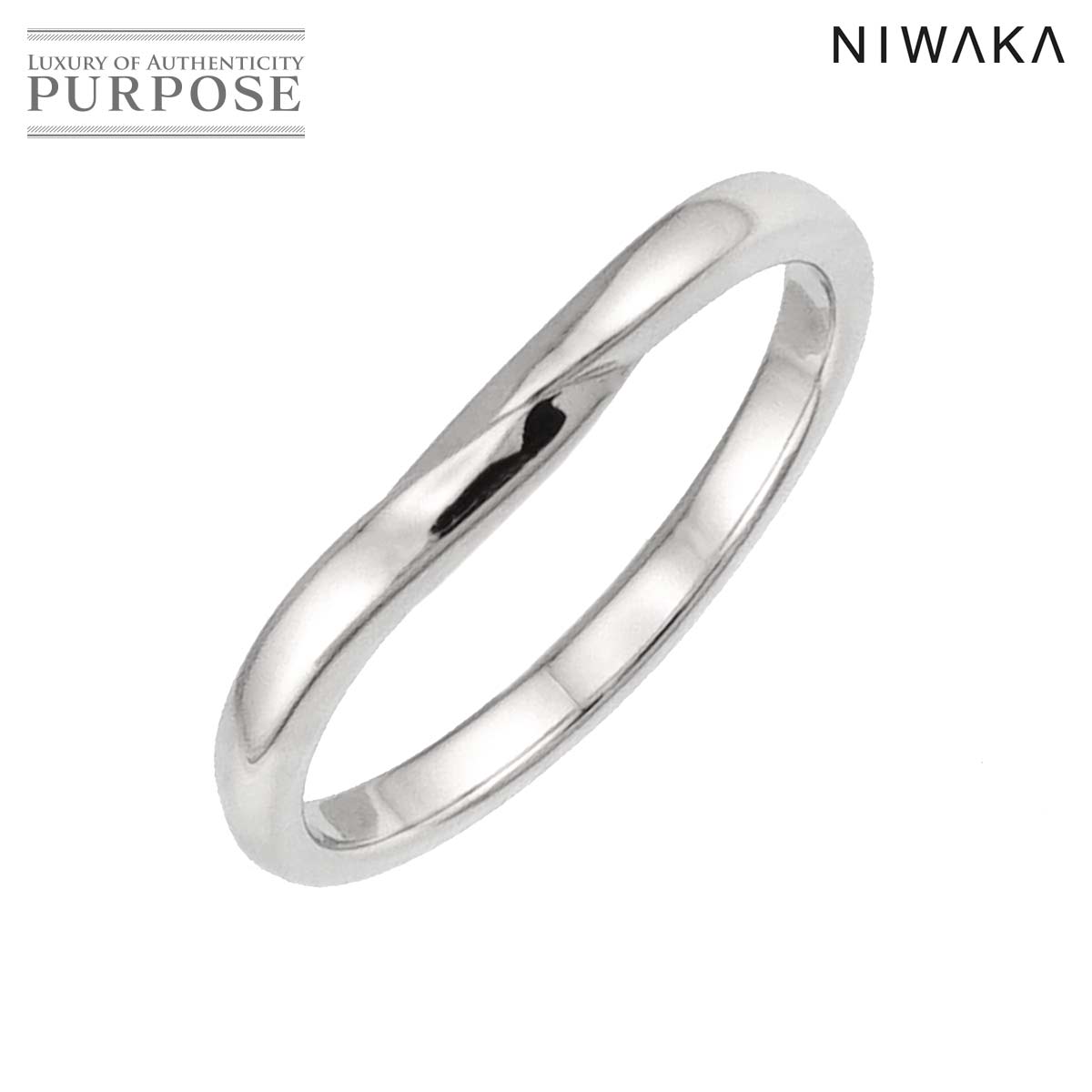 NIWAKA ニワカ せせらぎ 14号 リング Pt プラチナ 指輪 Ring 俄 90318806