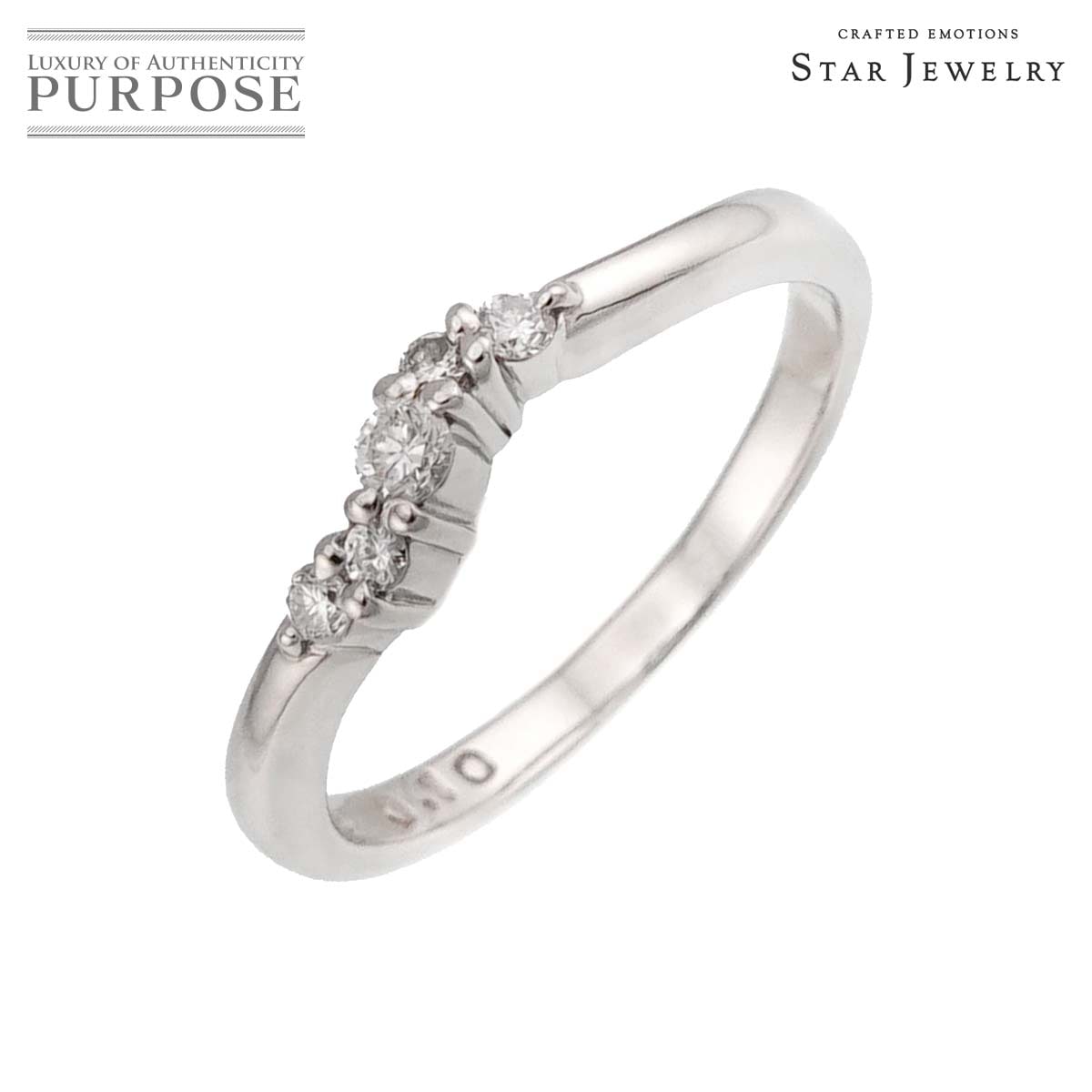 Star Jewelry 9号 リング ダイヤ 0.10ct Pt プラチナ 指輪 Diamond Ring スタージュエリー 90318949
