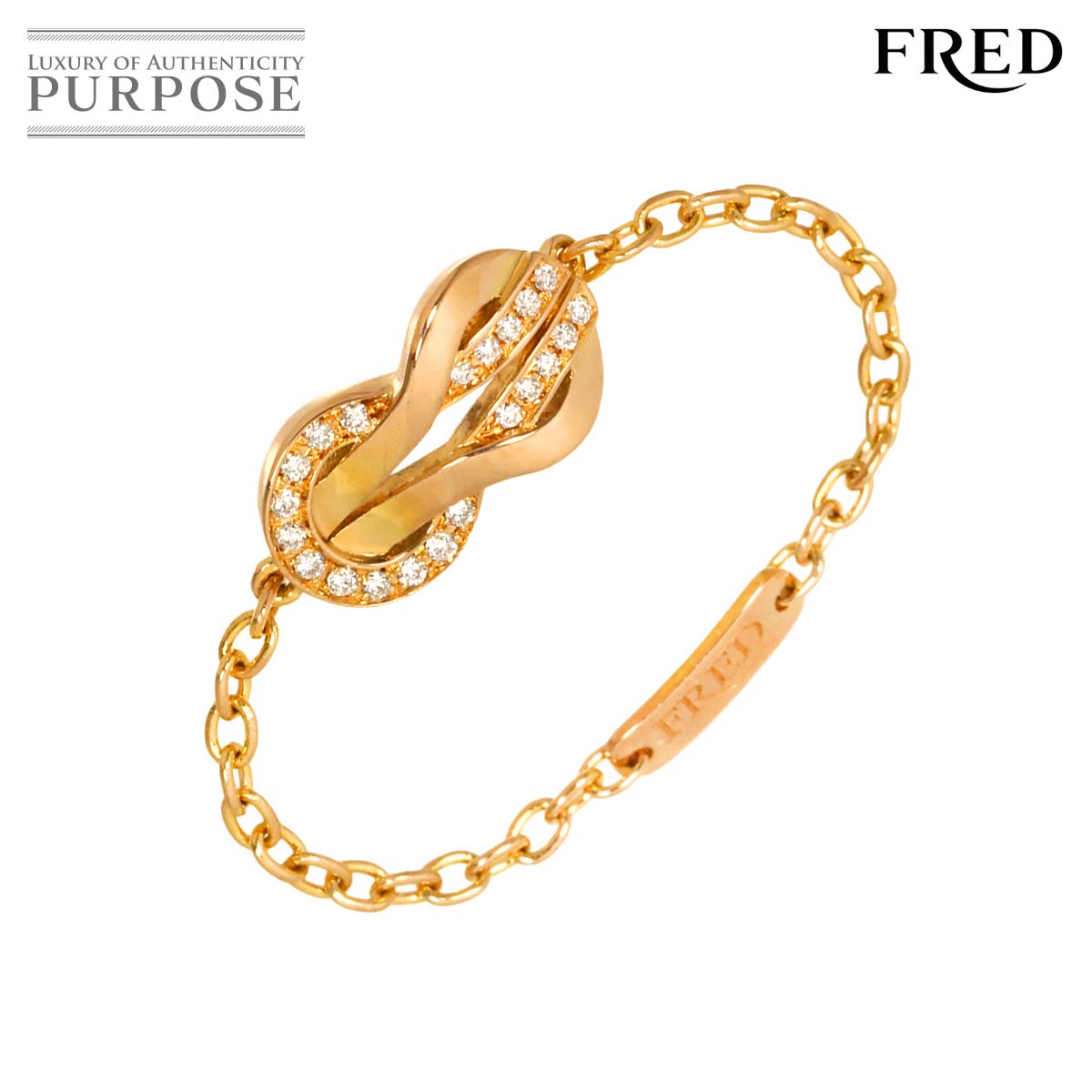 FRED シャンス アンフィニ ハーフ ダイヤ ブレスレット #14 ラージ LM