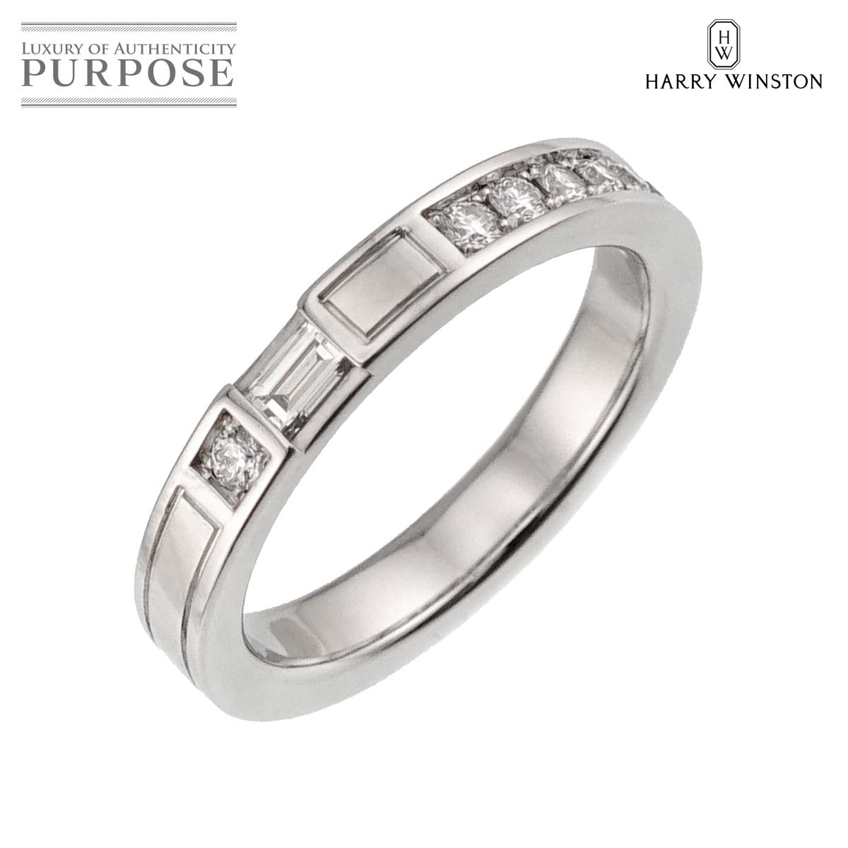 HARRY WINSTON トラフィック アクセント 8号 リング ダイヤ Pt プラチナ 指輪 Traffic accent Ring ハリーウィンストン 90319532