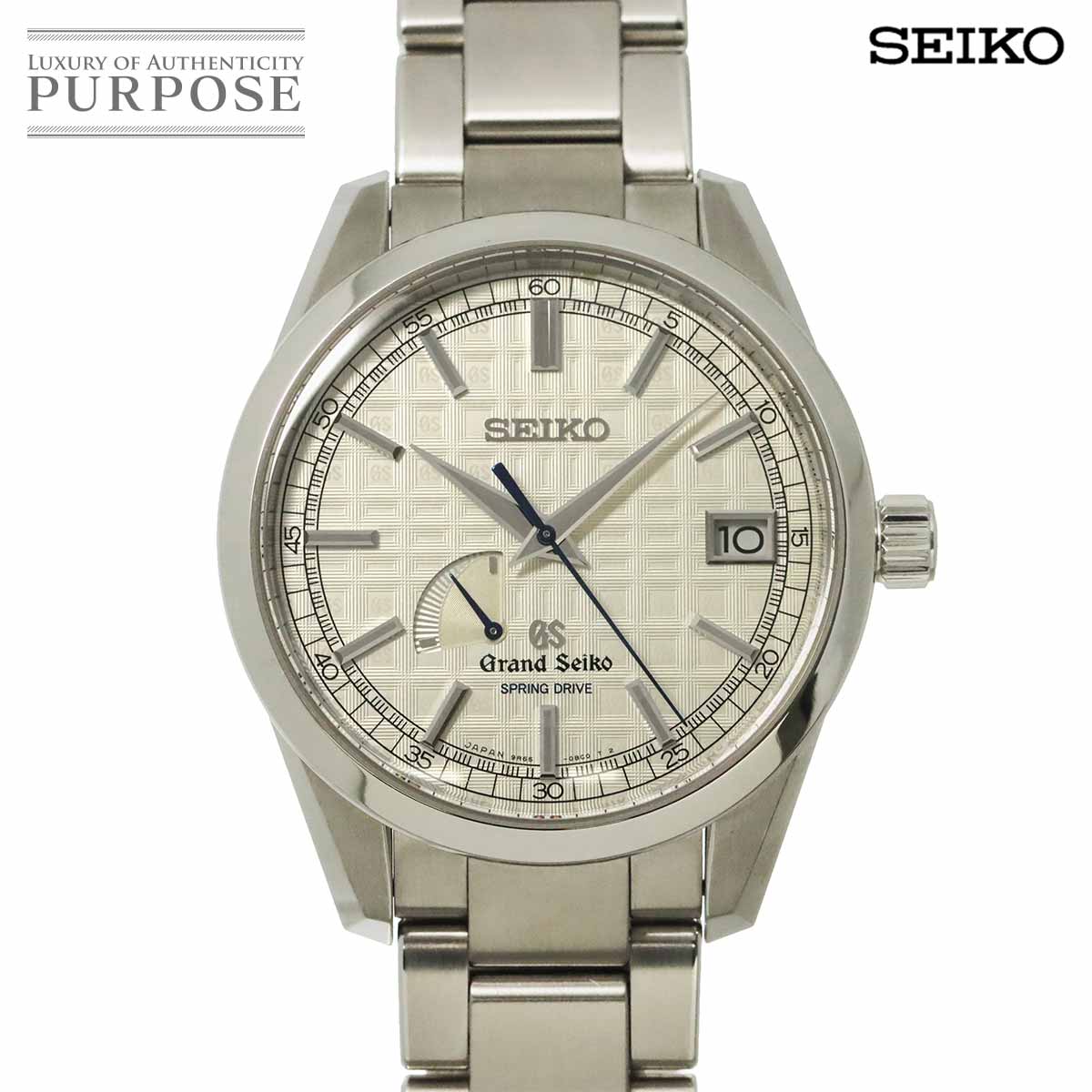 SEIKO グランドセイコー スプリングドライブ SBGA111 メンズ 腕時計 9R65 0BP0 1500本限定 10周年記念モデル デイト シルバー 自動巻き ウォッチ Spring Drive セイコー 90323320