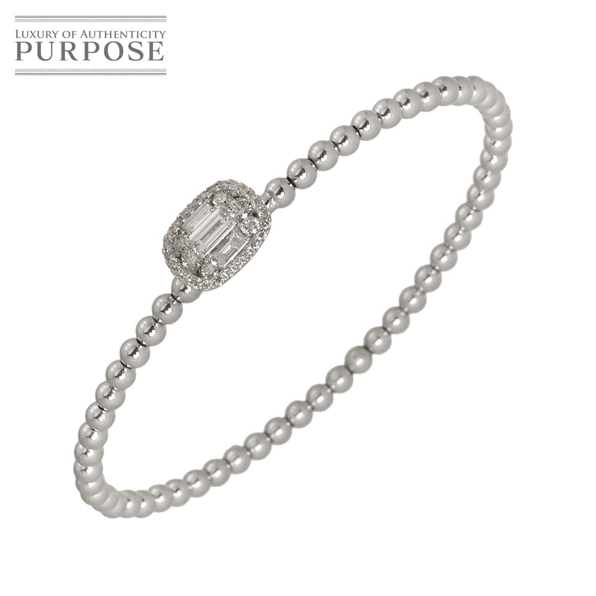 ダイヤ 0.70ct ブレスレット 15cm K18 WG ホワイトゴールド 750 Diamond Bracelet 90317134