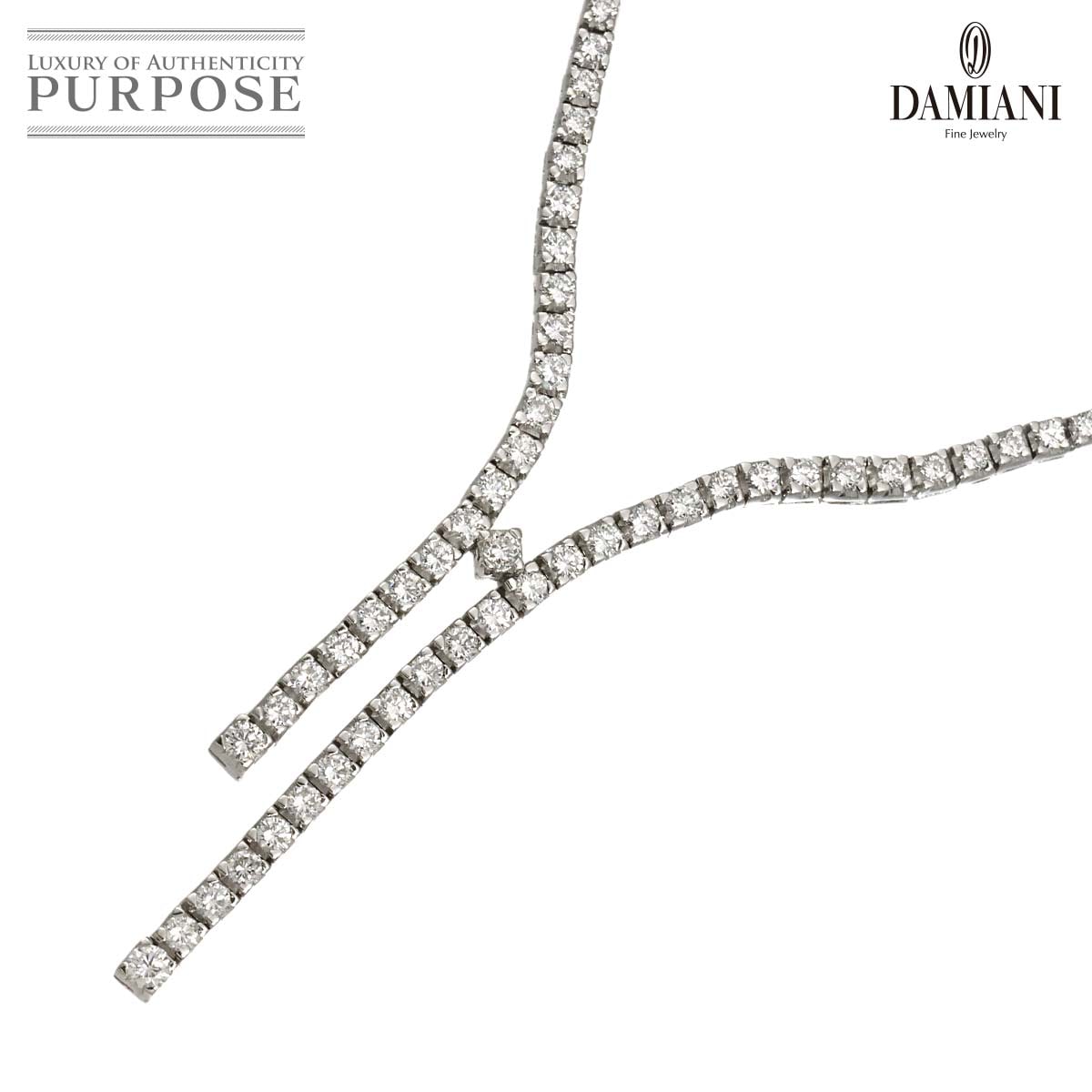 DAMIANI ダイヤ ネックレス 40cm K18 WG ホワイトゴールド 750 Diamond Necklace ダミアーニ 90319214