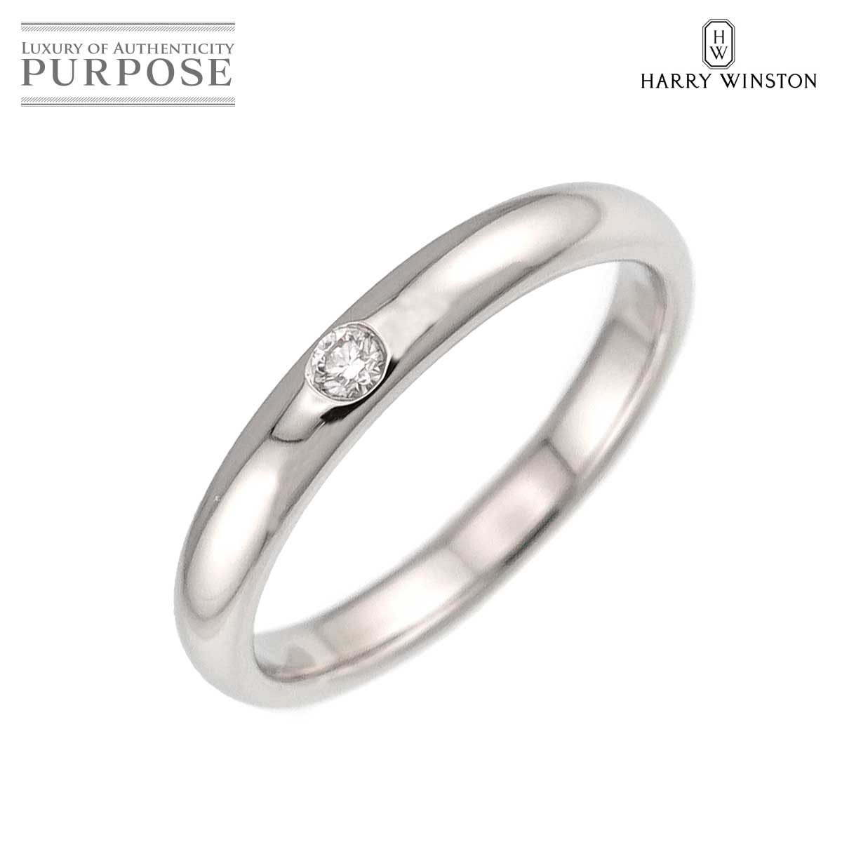 HARRY WINSTON ラウンド 14号 リング ダイヤ Pt プラチナ 指輪 Diamond Ring ハリーウィンストン 90319891
