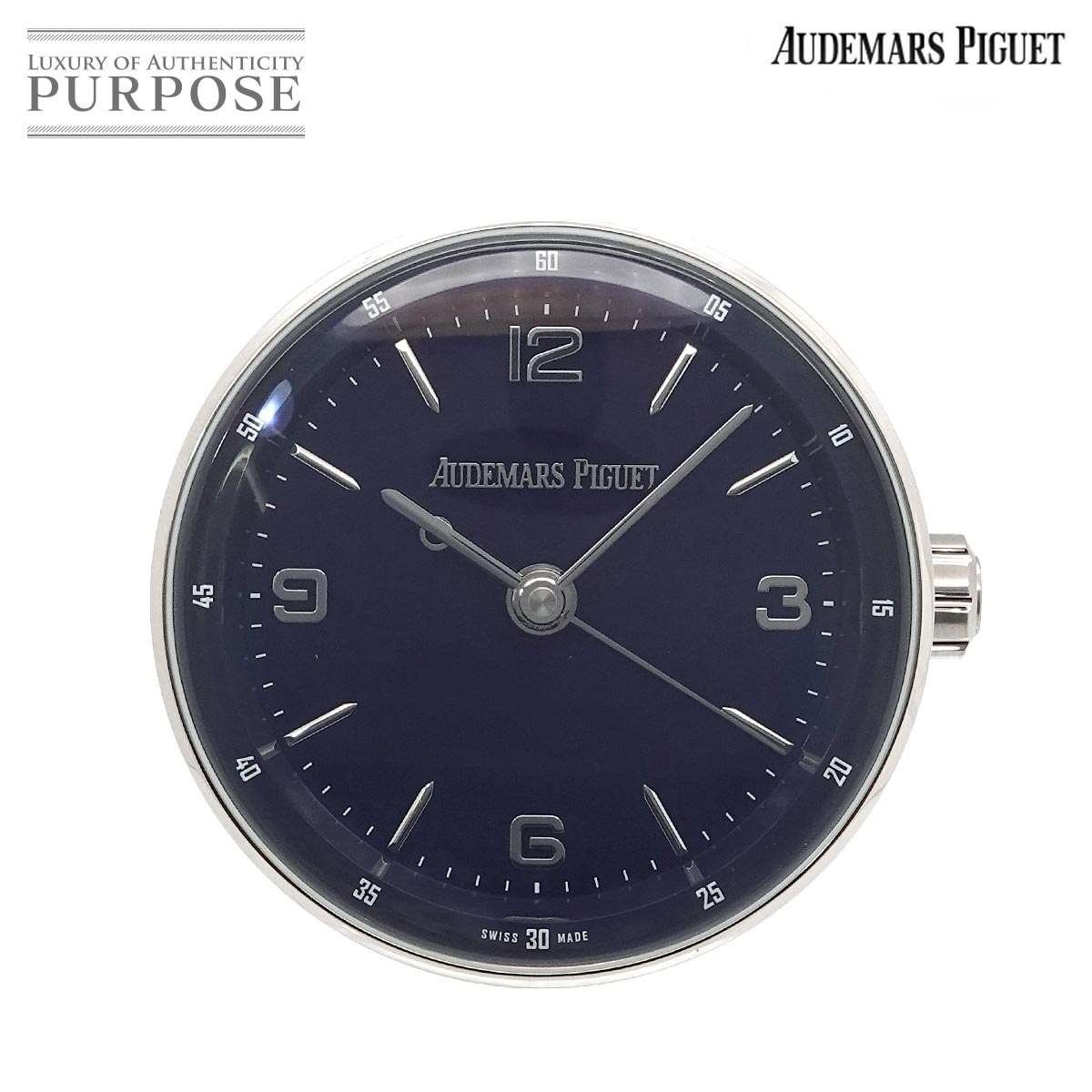 AUDEMARS PIGUET CODE11.59 テーブルクロック 2019 置き時計 ネイビー アラーム クォーツ オーデマピゲ 90323502